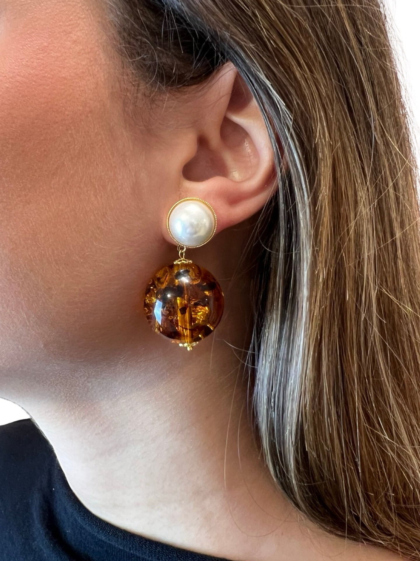 Pendientes Fabrizio Marcantelli Bola Miel P