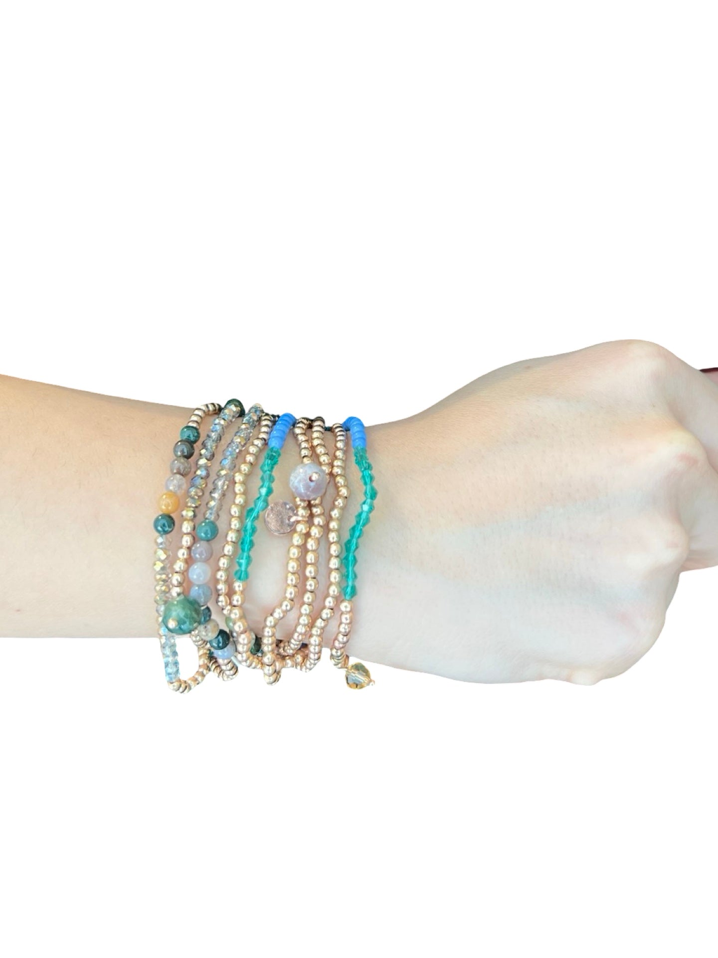 Bracciale Il Baco Da Seta Palle verdi rotonde