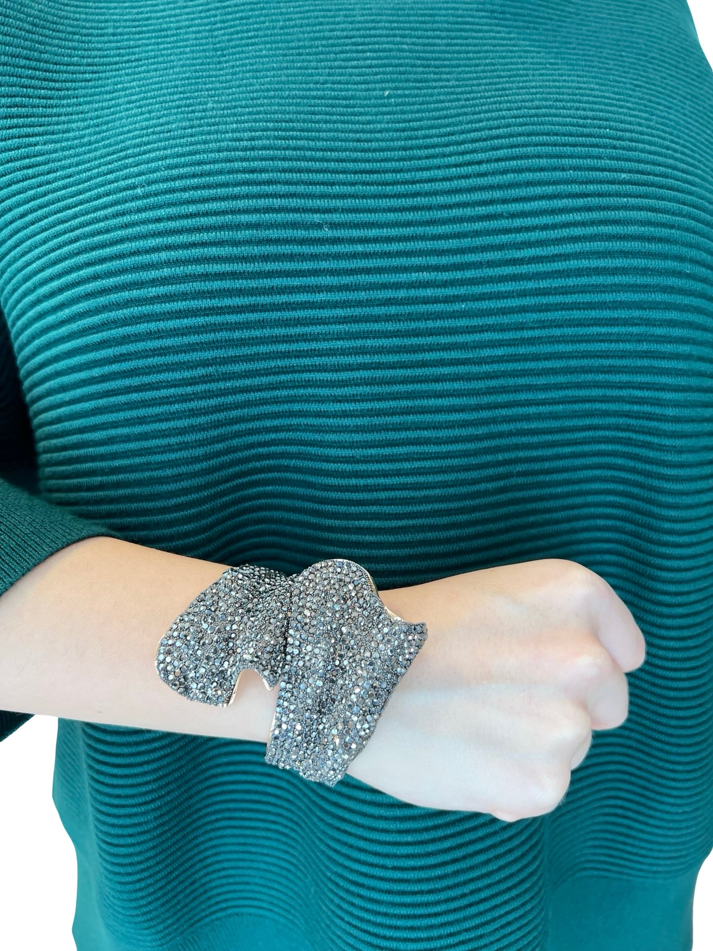 Bracciale Il Baco Da Seta Cristalli di titanio aperti