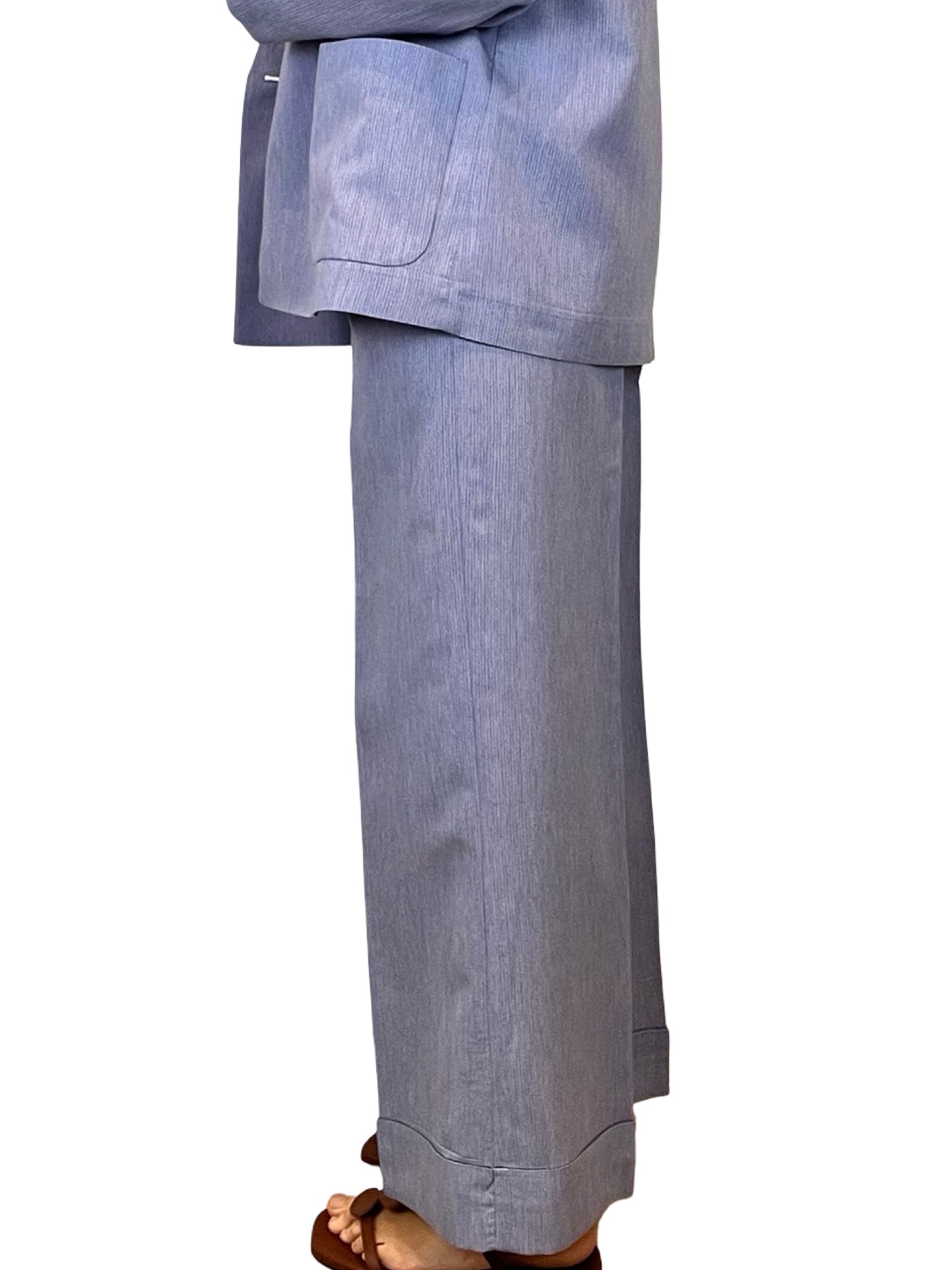 Pantalon large à rayures Adele