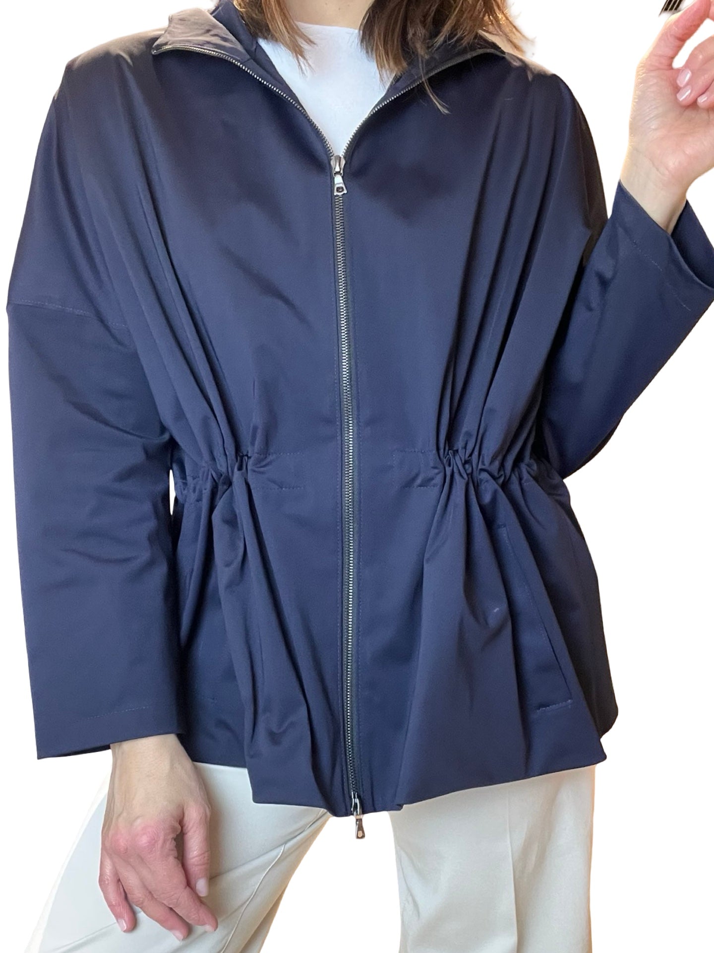 Harris Wharf London Parka Light Hood Tecnica Navy