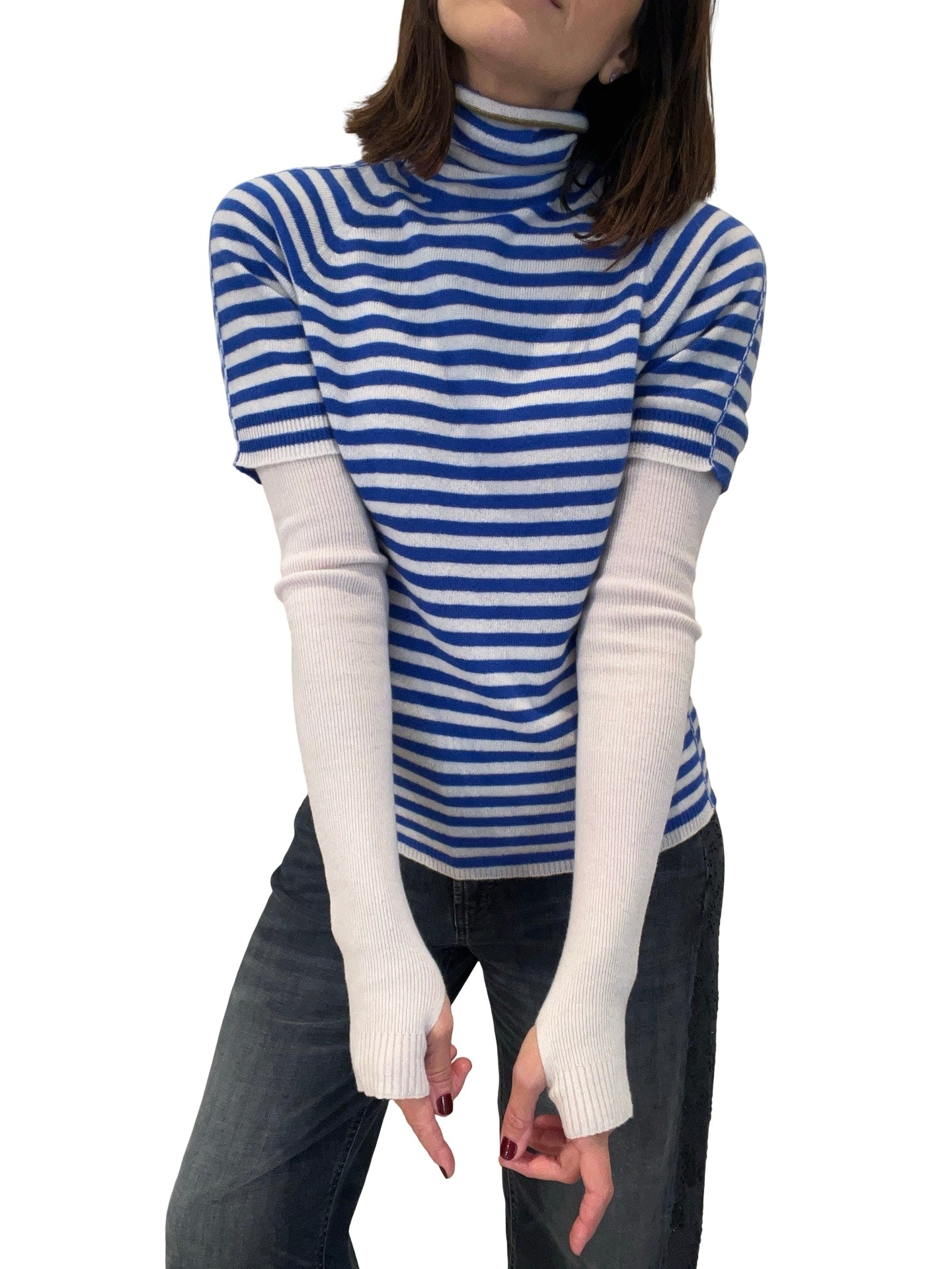 Striped Floor Jersey with Cisme Neck