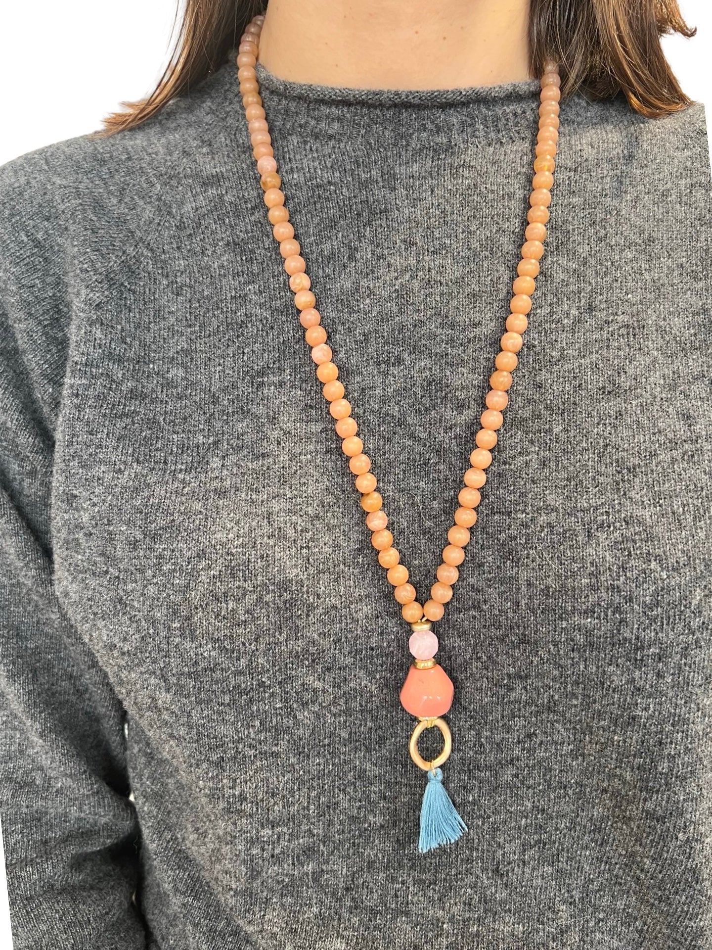 Collar Il Baco Da Seta Bolas Flecos Nude