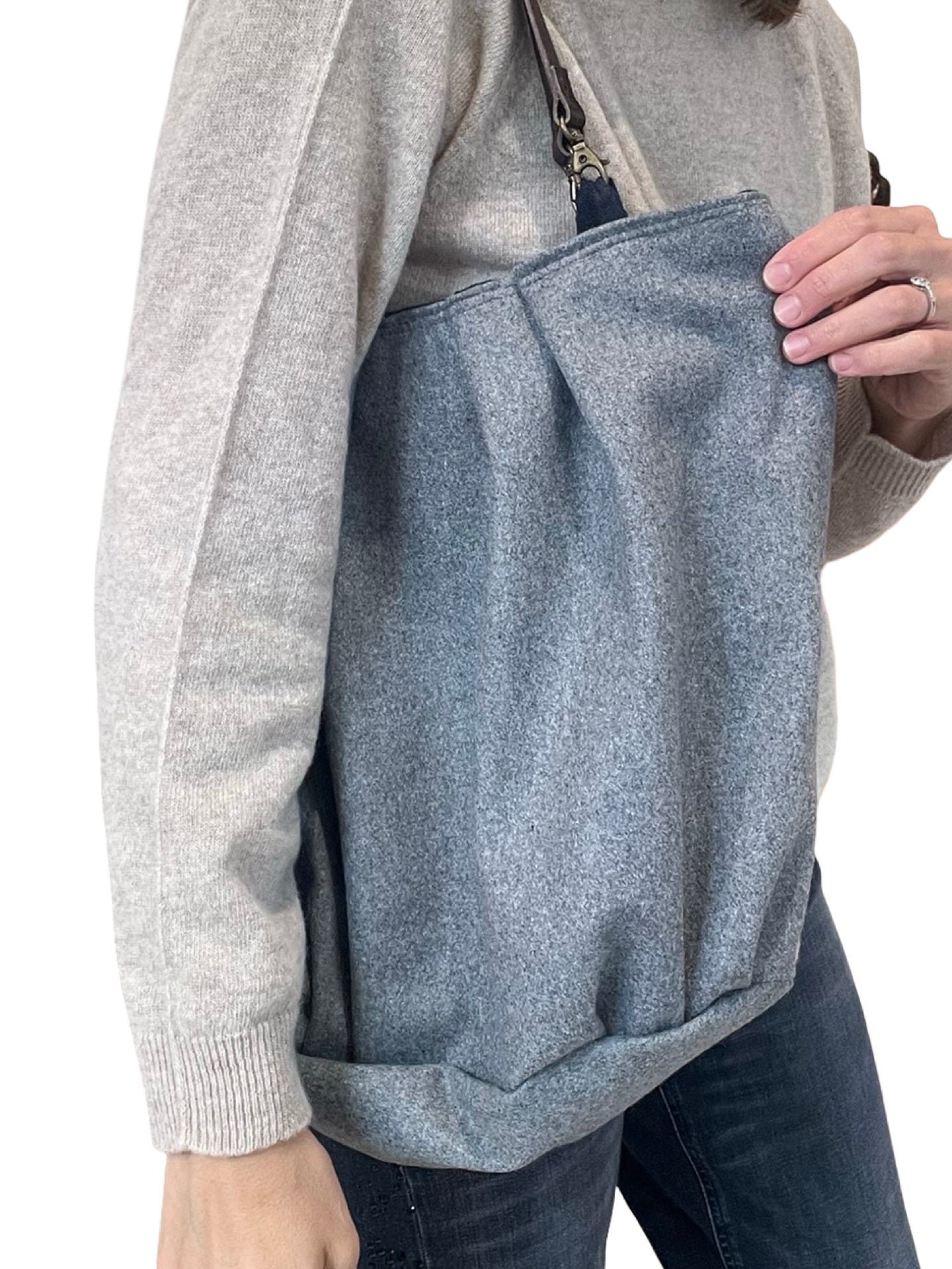 Borsa a righe blu di Bianca