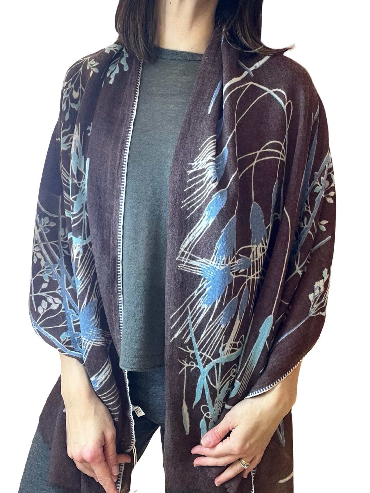 Epice Chocolate Flowers Scarf