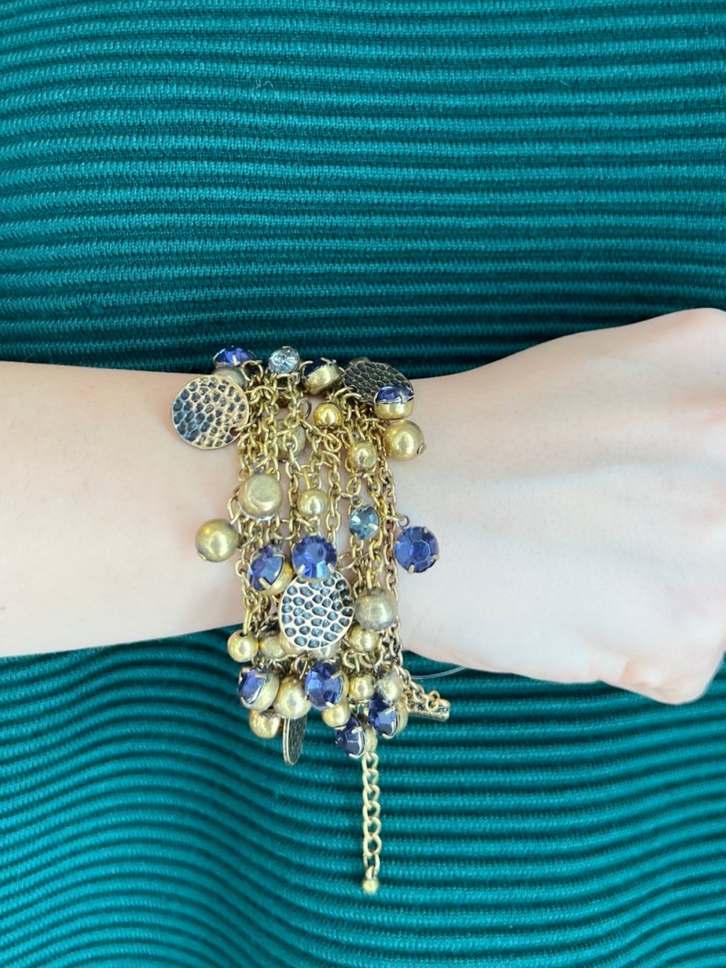 Bracelet Il Baco Da Seta Chains Medals And Stones Blue