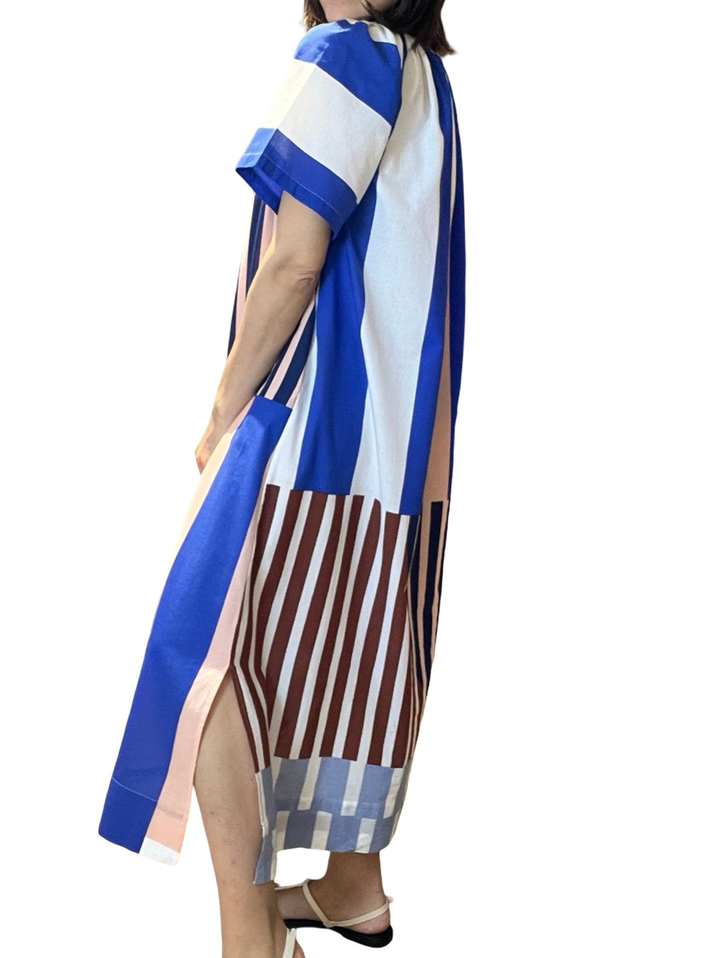 Vestido Mapoésie Rayas Cuello Barca