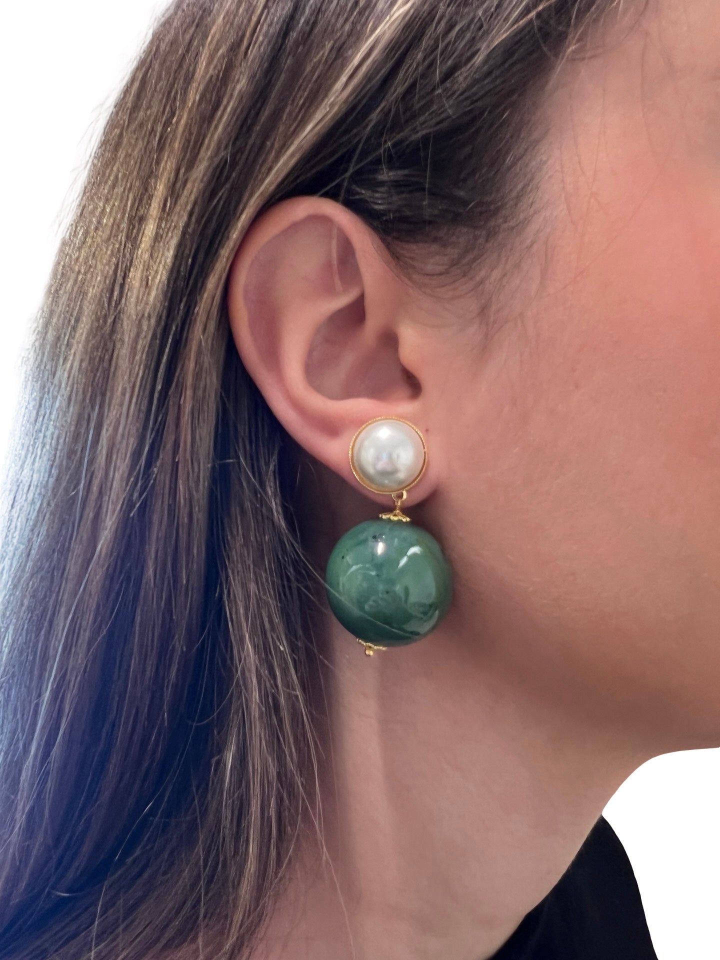 Pendientes Fabrizio Marcantelli Bola Verde P