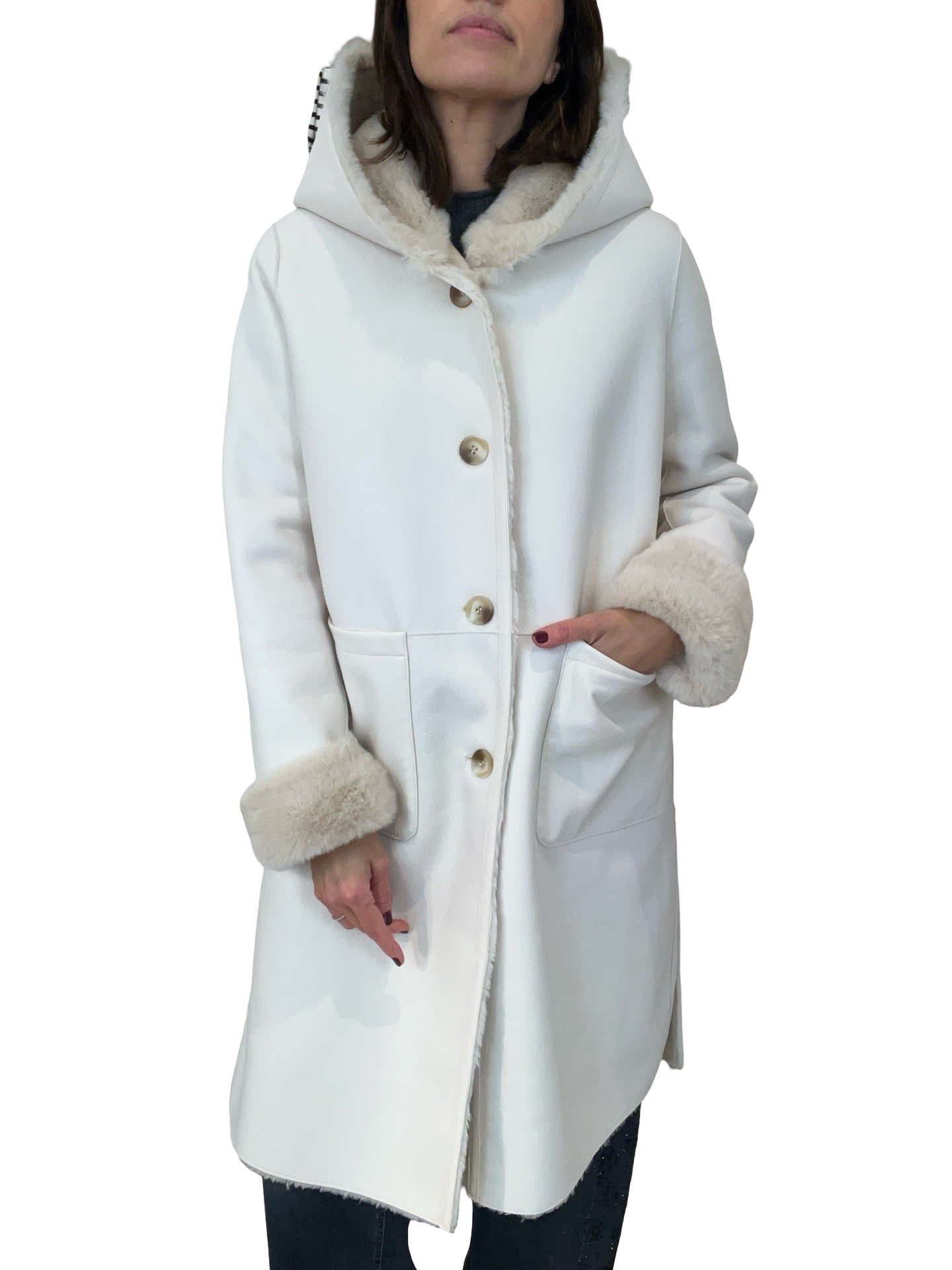 Abrigo VLab Stormy Capucha Blanco