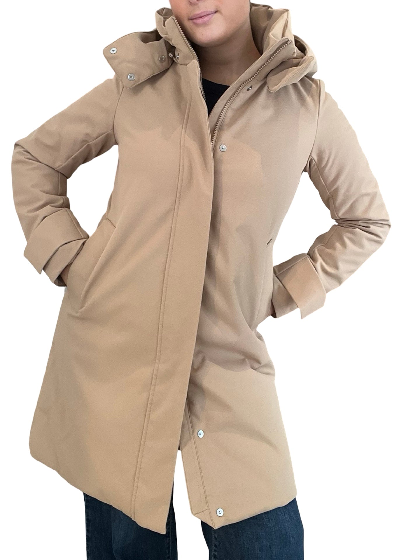 Parka Save The Duck Larga Sklar Beige