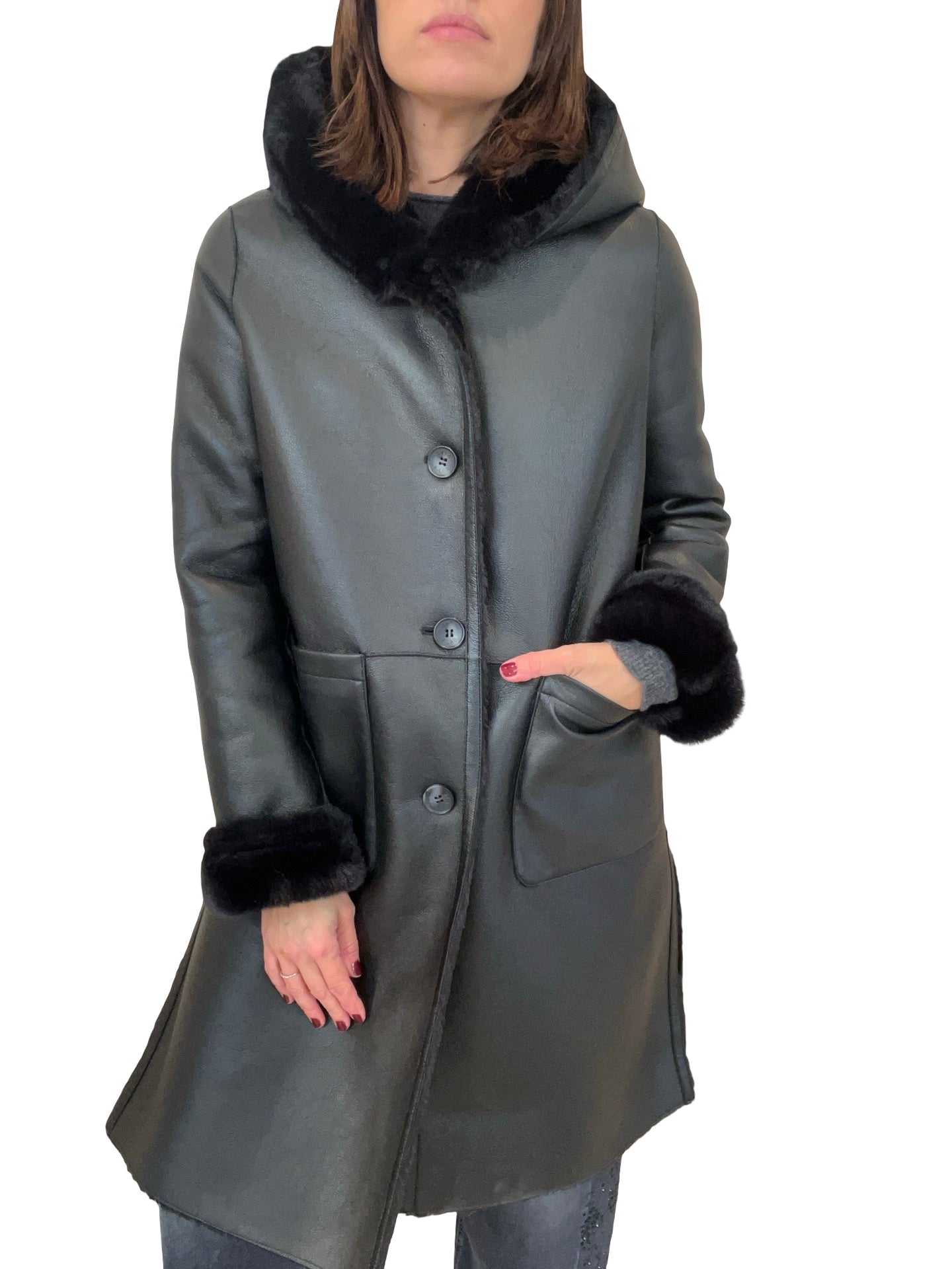 Abrigo VLab Stormy Capucha Negro