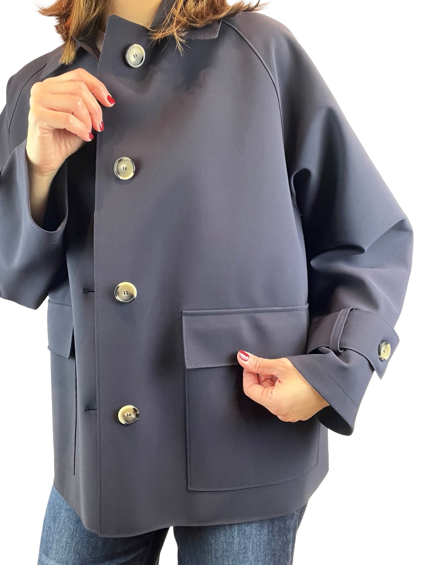 Harris Wharf London Veste de plongée raglan bleu marine