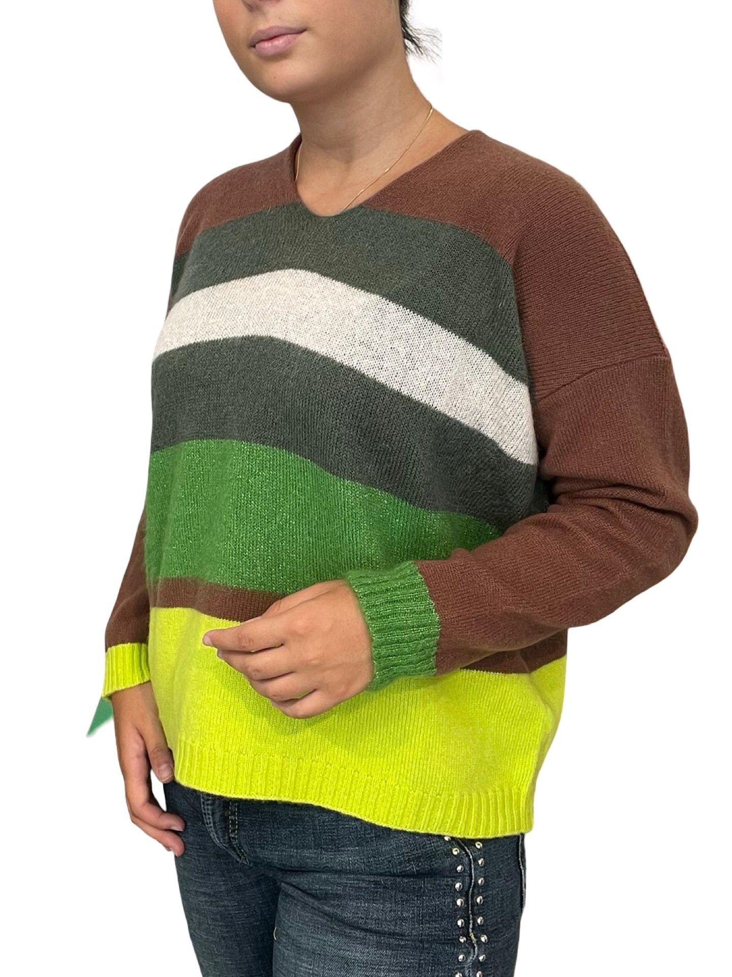 Tricolor Floor Jersey with Wide Stripes