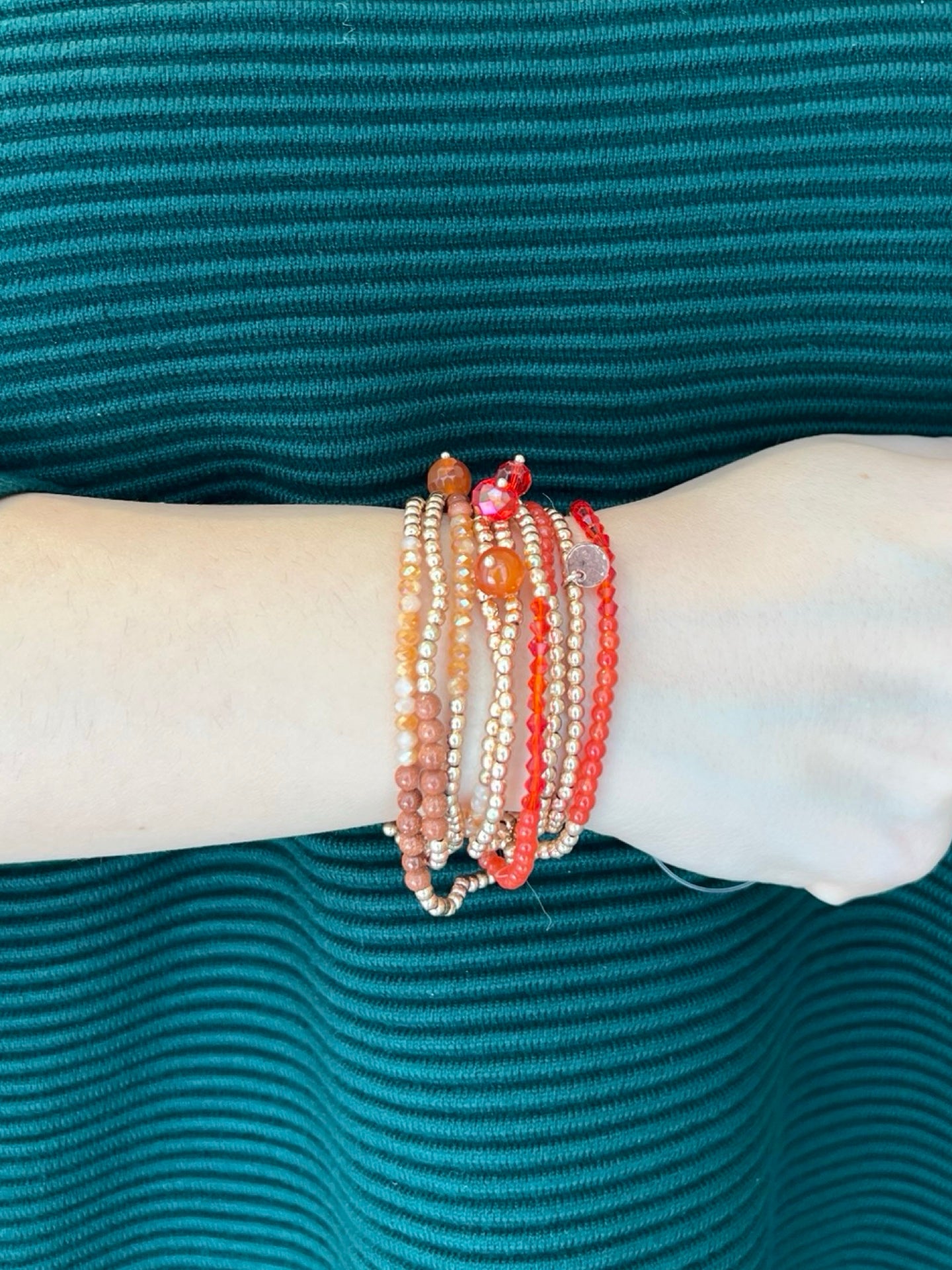 Bracciale Il Baco Da Seta Giri con le palline rosse