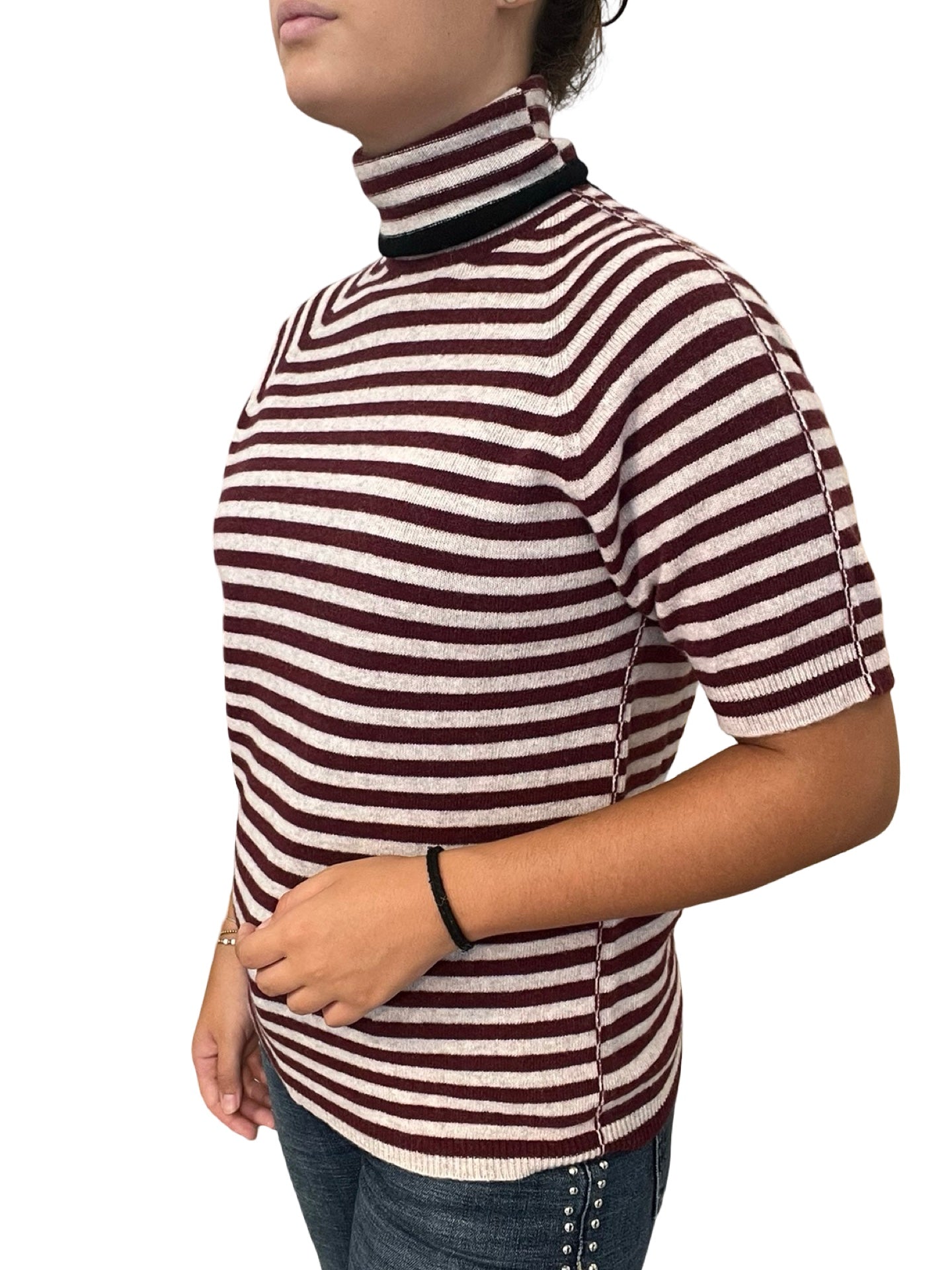 Striped Floor Jersey with Cisme Neck