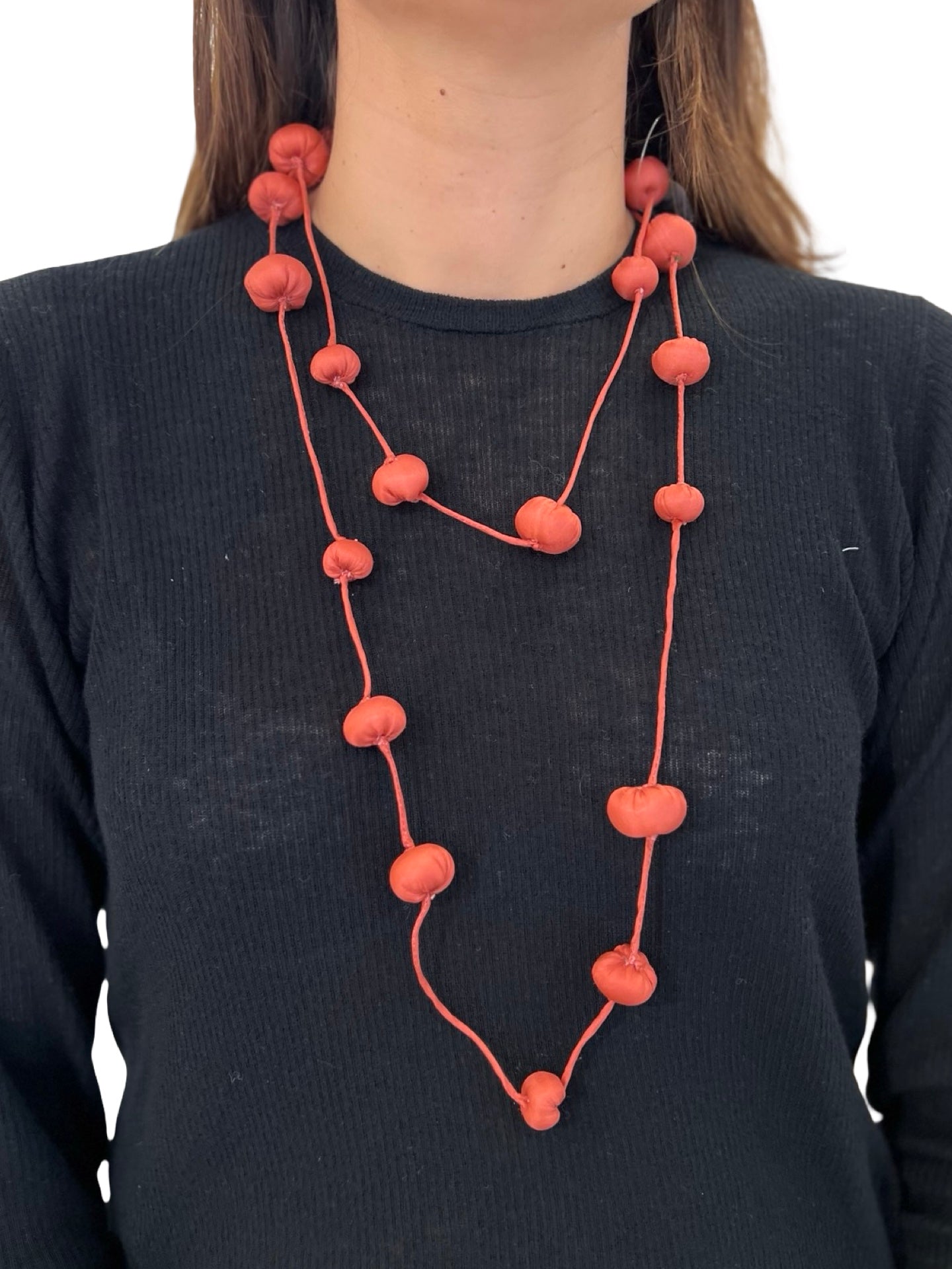 Collana Il Baco Da Seta Silk Balls Cocoon Blush nudo