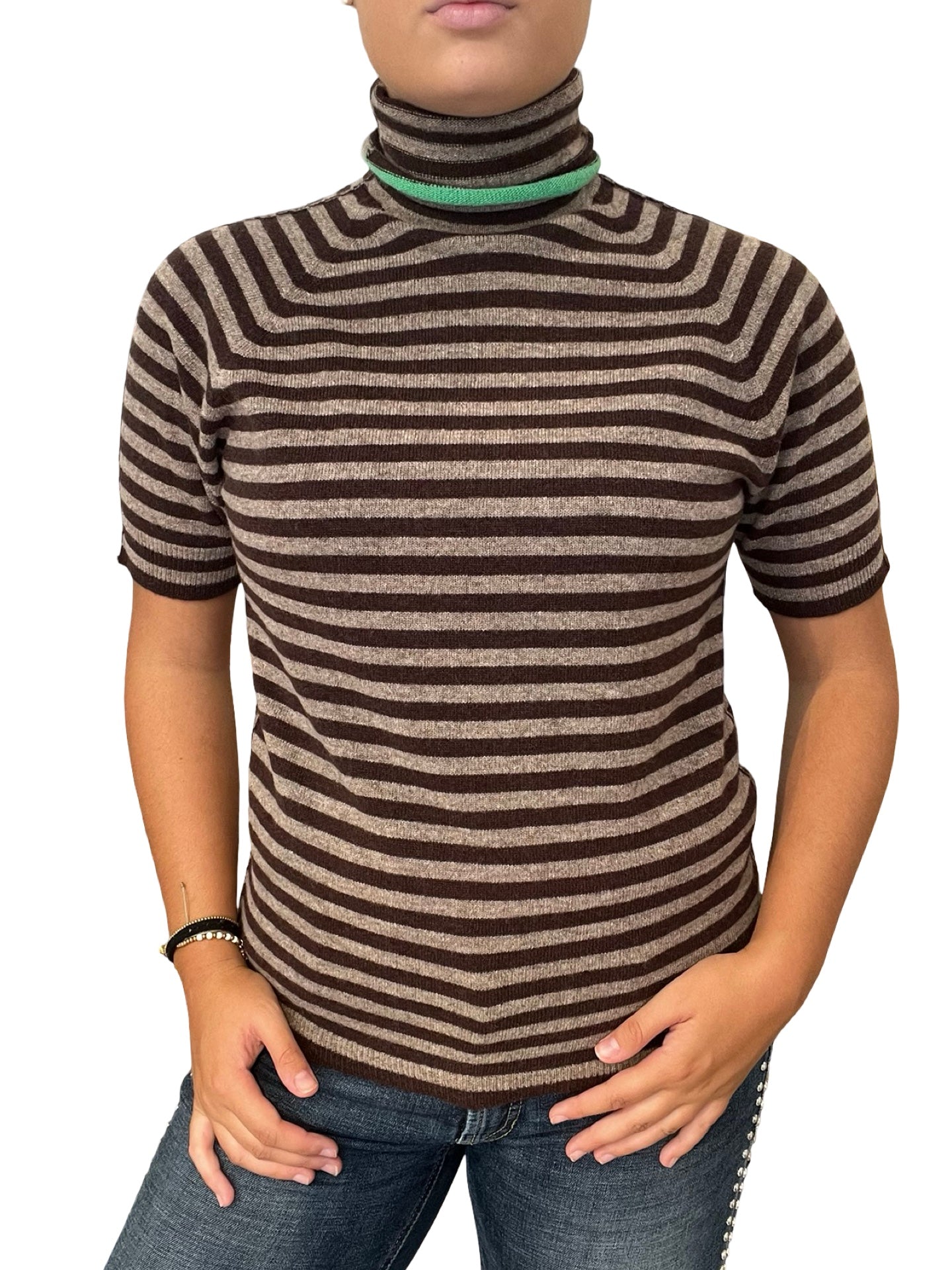 Striped Floor Jersey with Cisme Neck