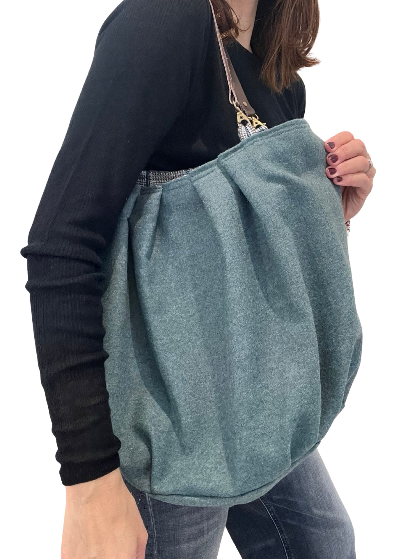 Borsa blu tartan di Bianca