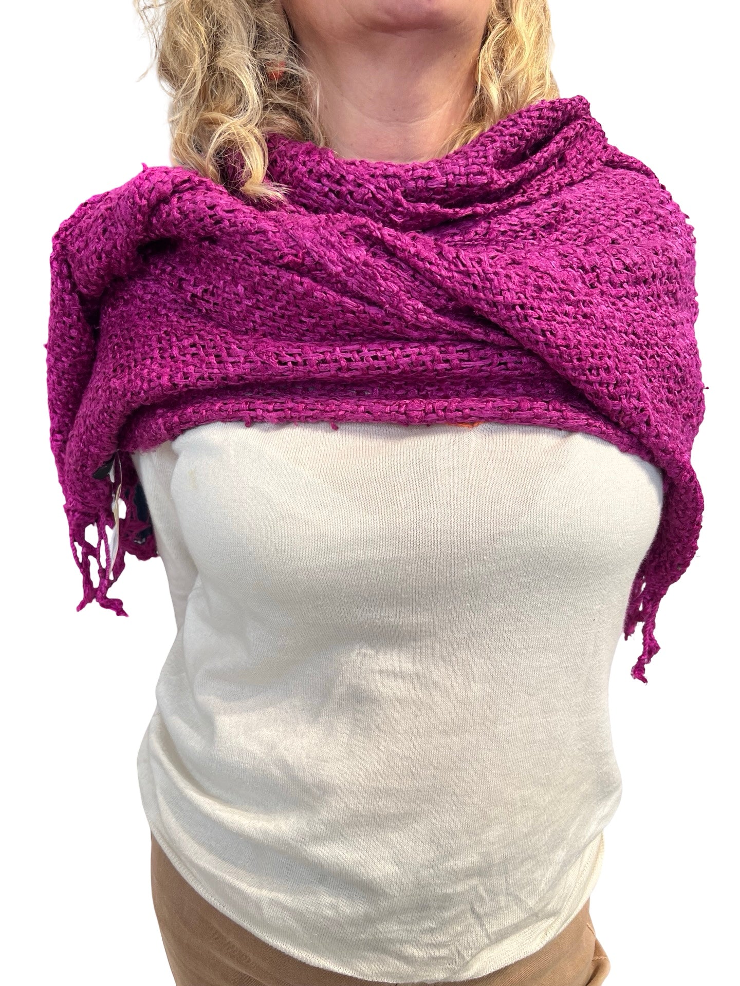 Écharpe Il Baco Da Seta Soie violette