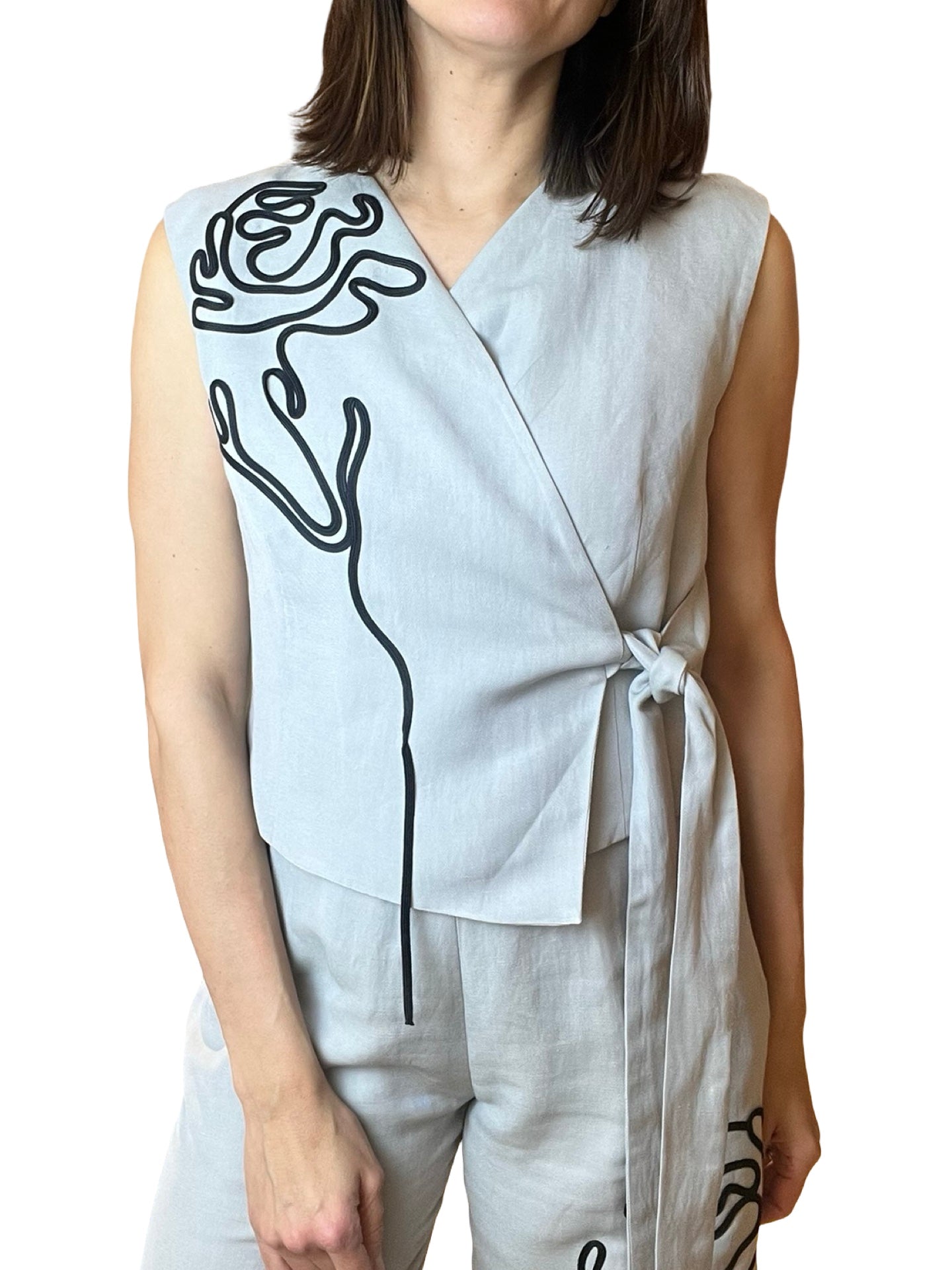 Chaleco Liviana Conti Atado Bordado