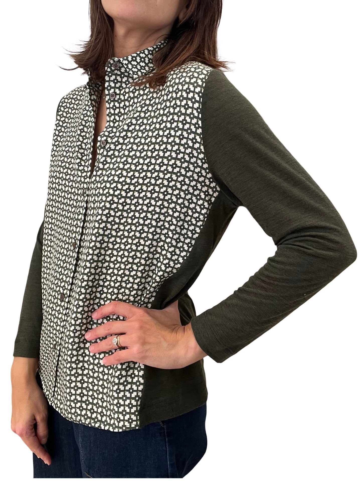 Chemise en soie et points à carreaux Whyci Milano