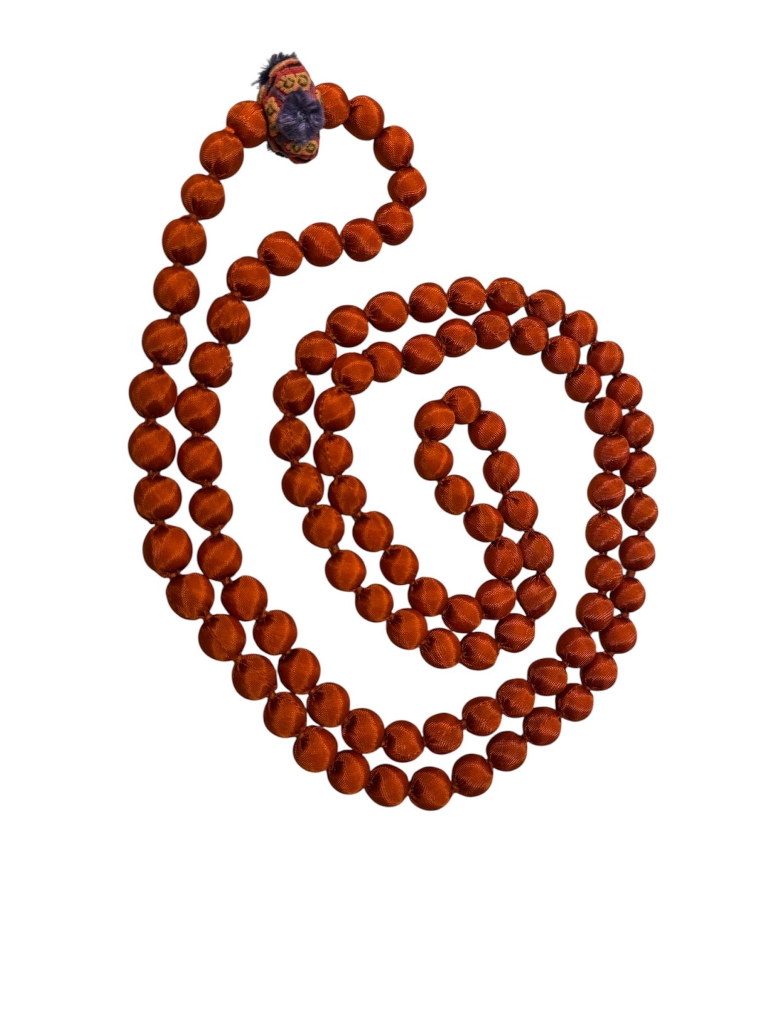 Collana Il Baco Da Seta Piclette di piccole palline nhdi cuscino arancione bruciato