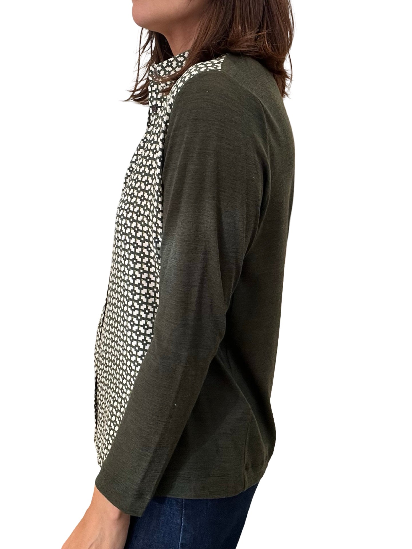 Camisa Whyci Milano Seda Y Punto Cuadrito