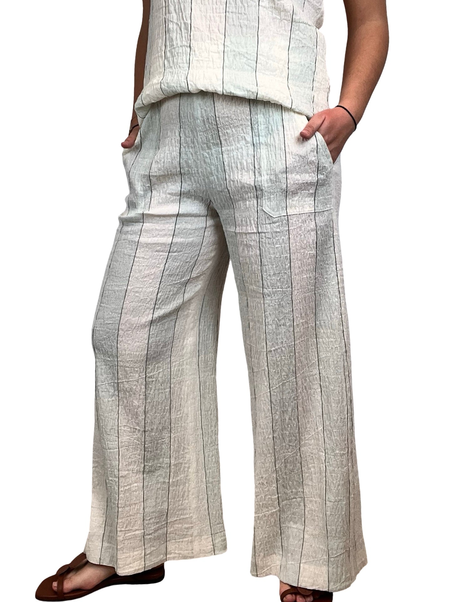 Pantalon large à rayures Agoefilo