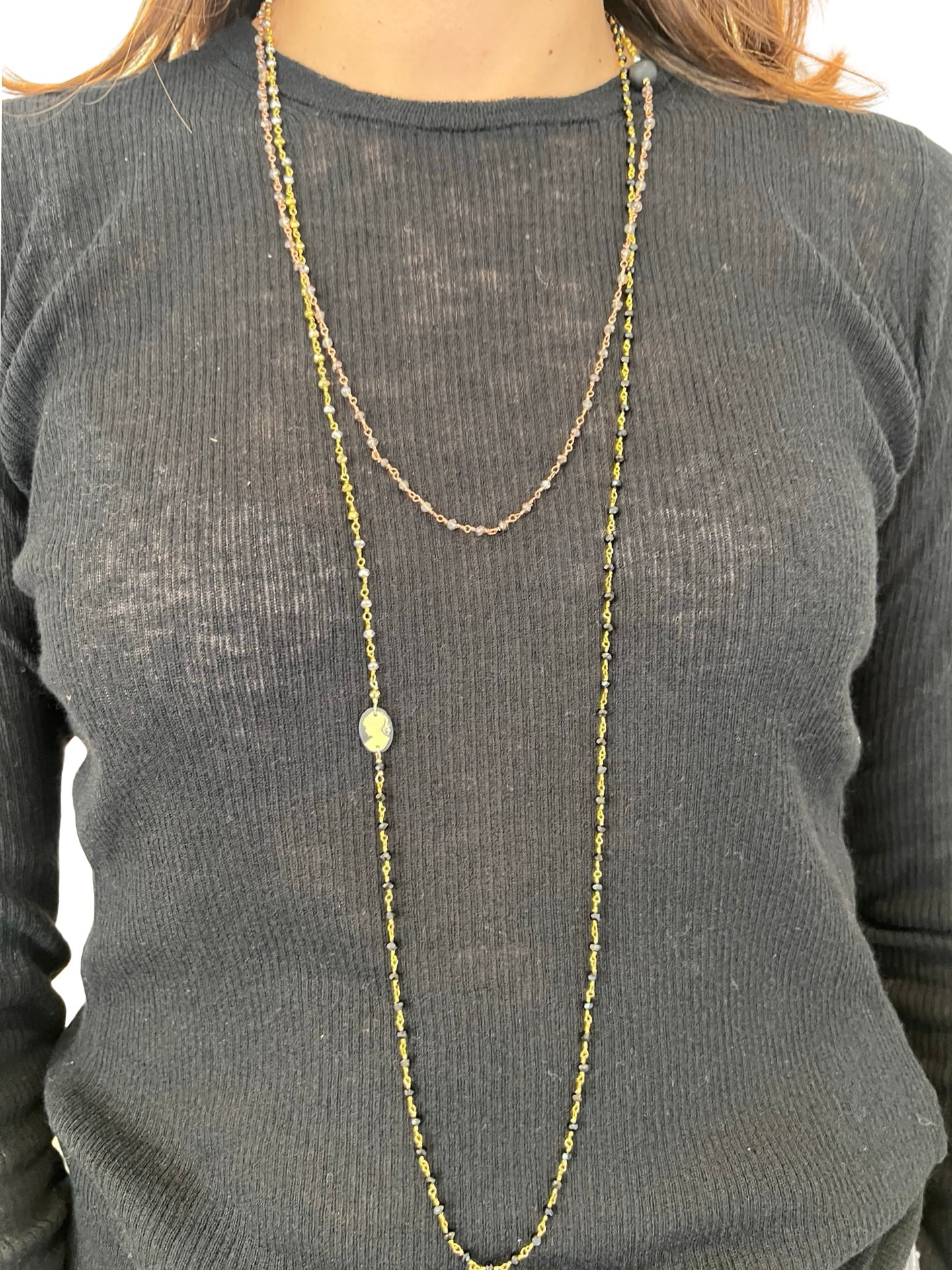 Collar Fabrizio Marcantelli Fino Cara Negro