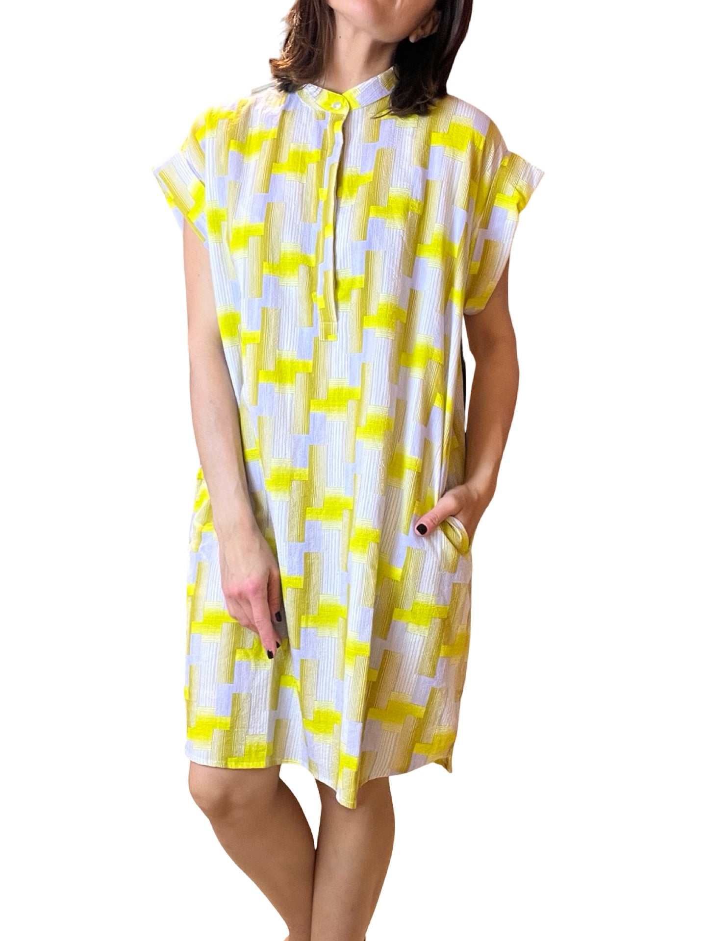 Vestido Mapoésie Estampado Geometrico C.Coreana