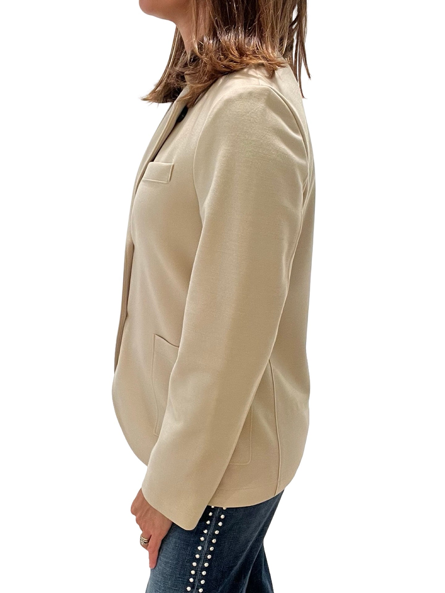 Blazer Liso Merino Harris Wharf London Beige