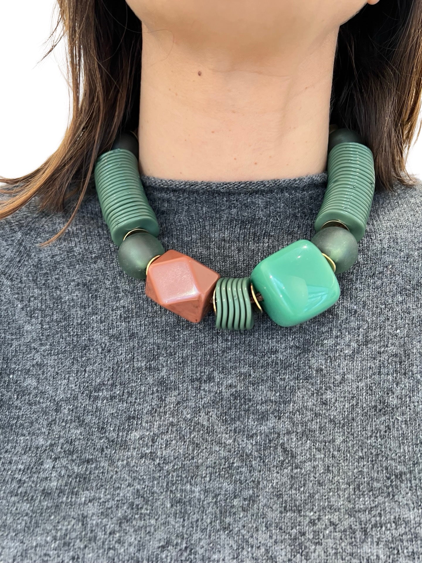 Collier Il Baco Da Seta Perles vertes