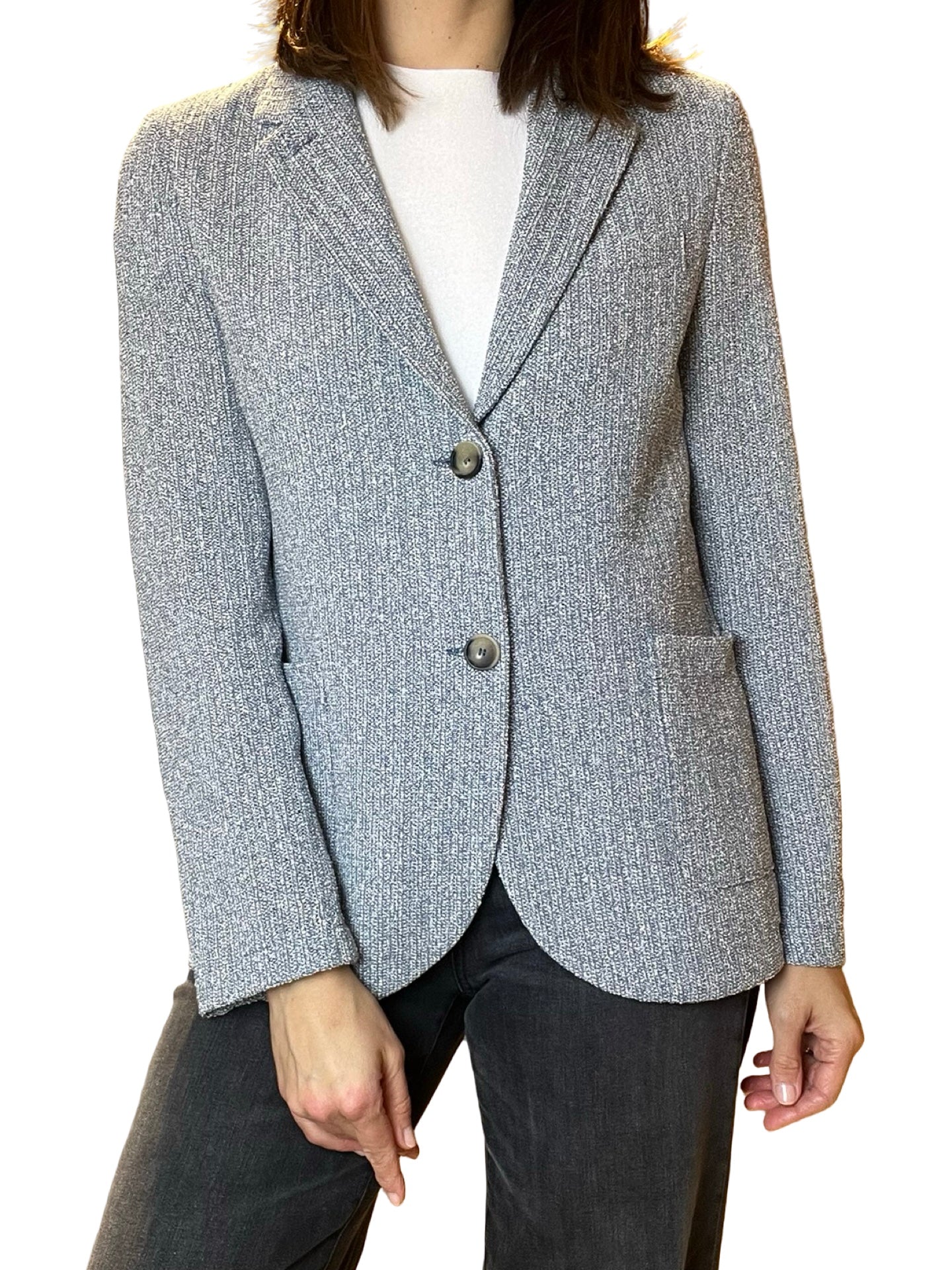 Blazer in denim bicolore Harris Wharf London Frise