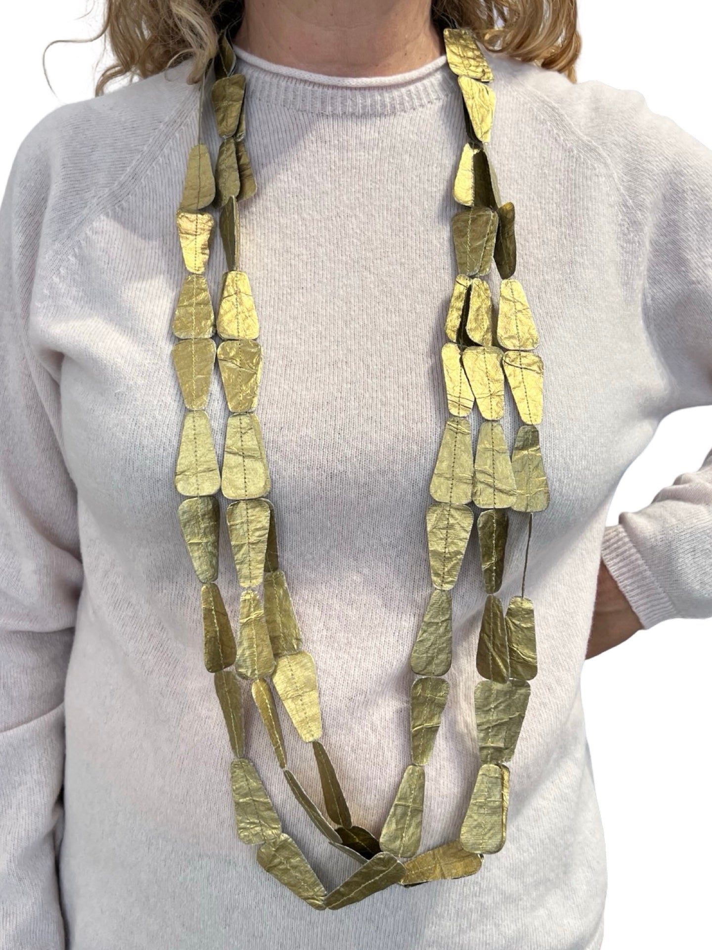 Collar Ana Hagopian Trap Metalic Dorado