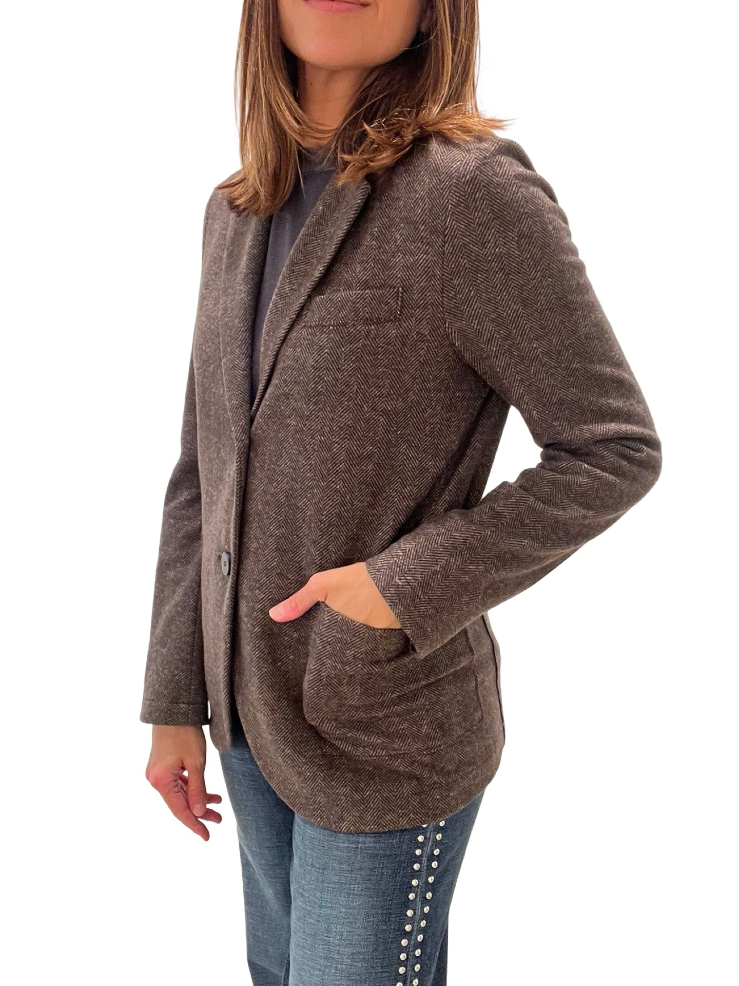 Blazer Harris Wharf London Espiga Marron