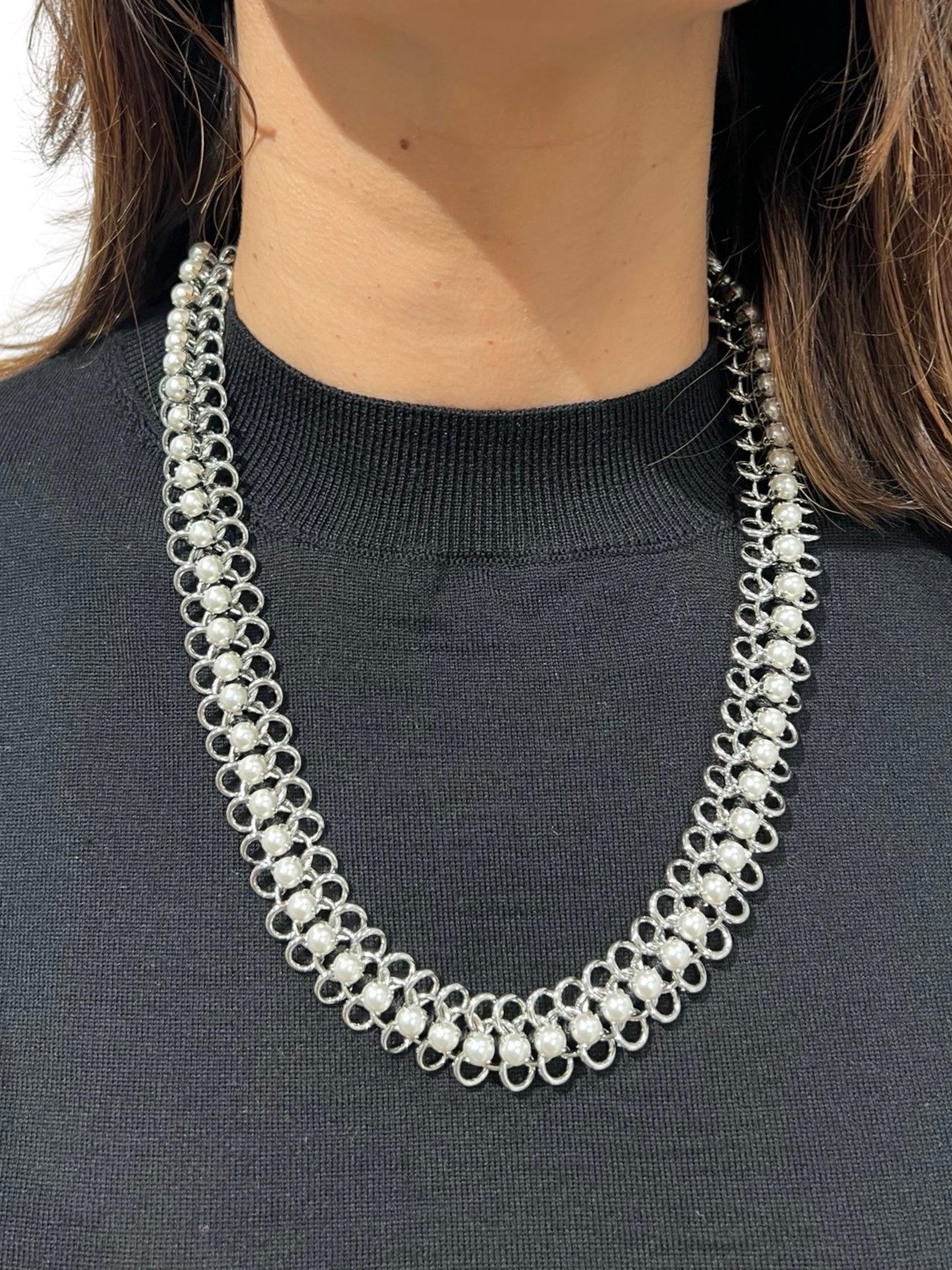 Collar Liviana Conti Metal y Perlas