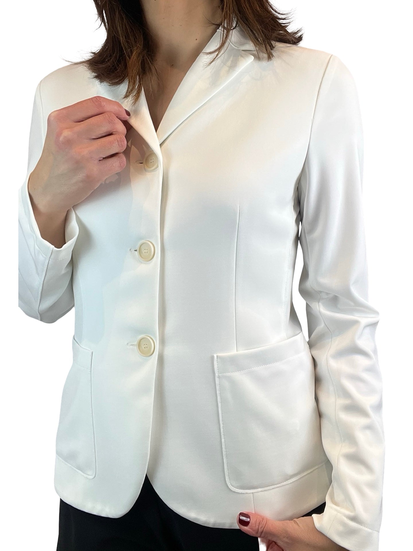 Blazer Harris Whar London Fitted Crepe Blanca
