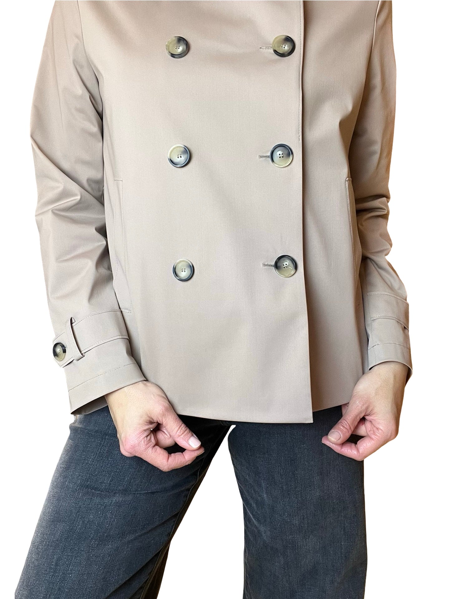 Harris Wharf London Trench Wool Camel Jacket