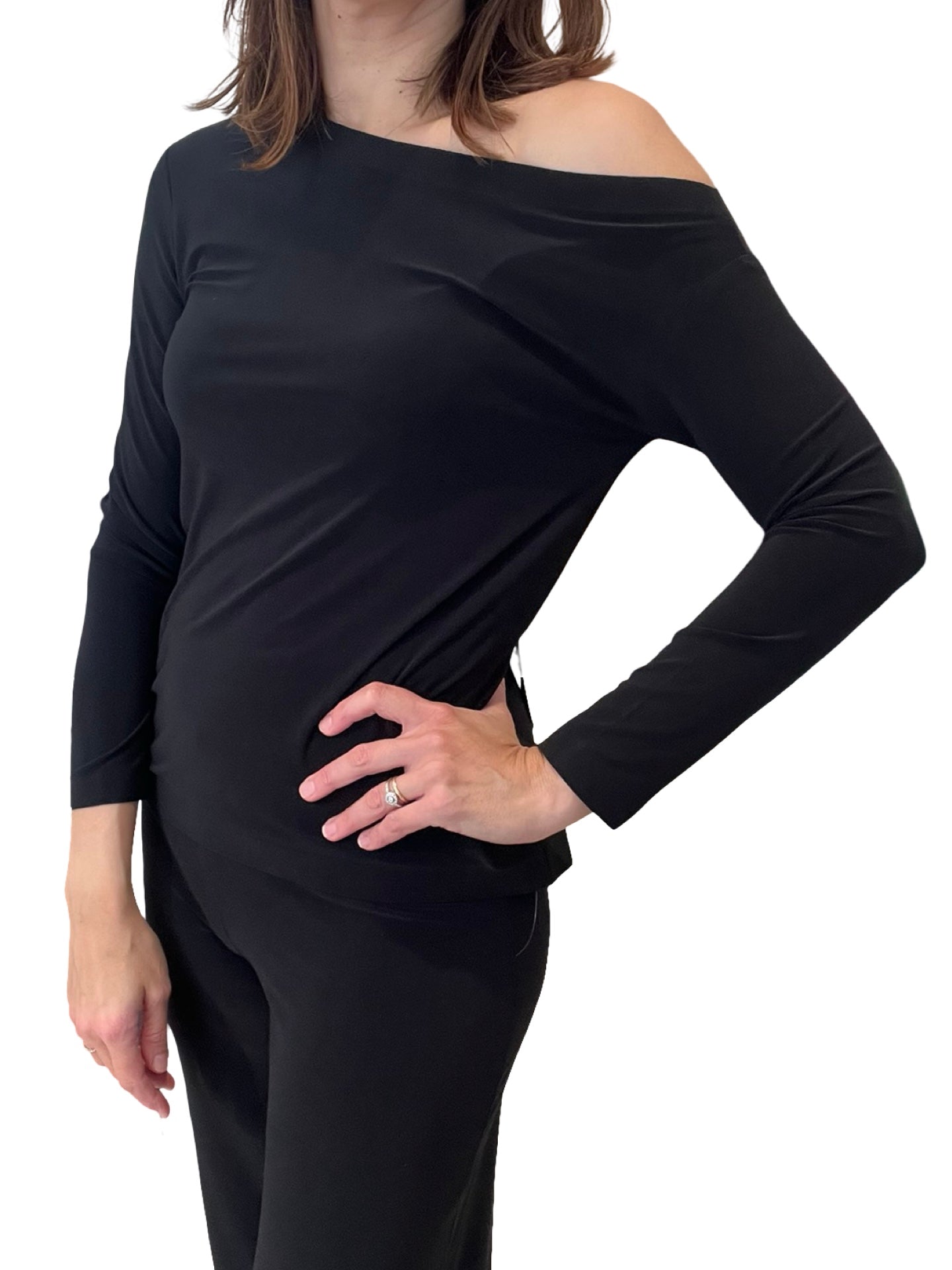 Norma Kamali Body Only One Shoulder Long Sleeve