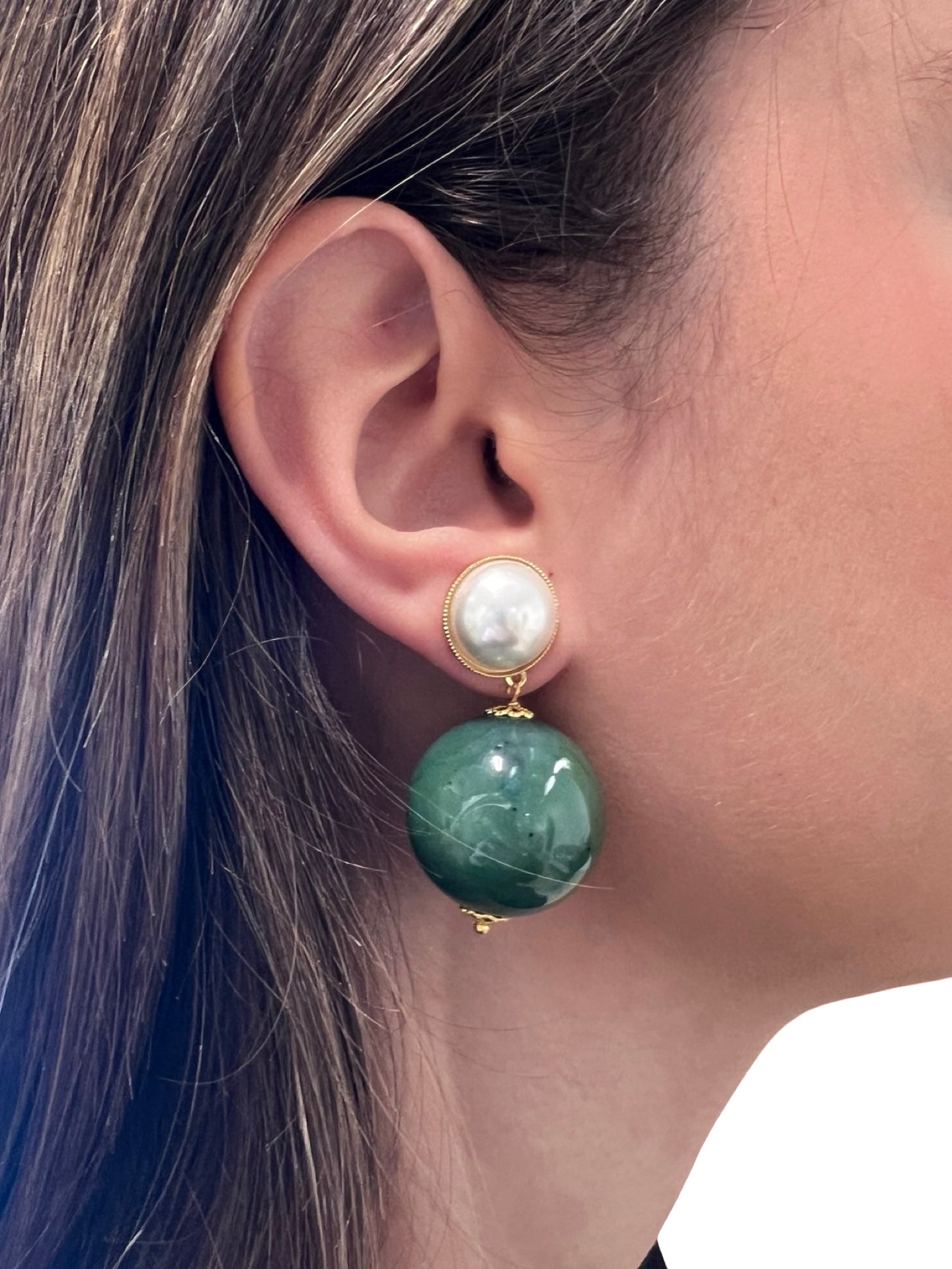 Pendientes Fabrizio Marcantelli Bola Verde P