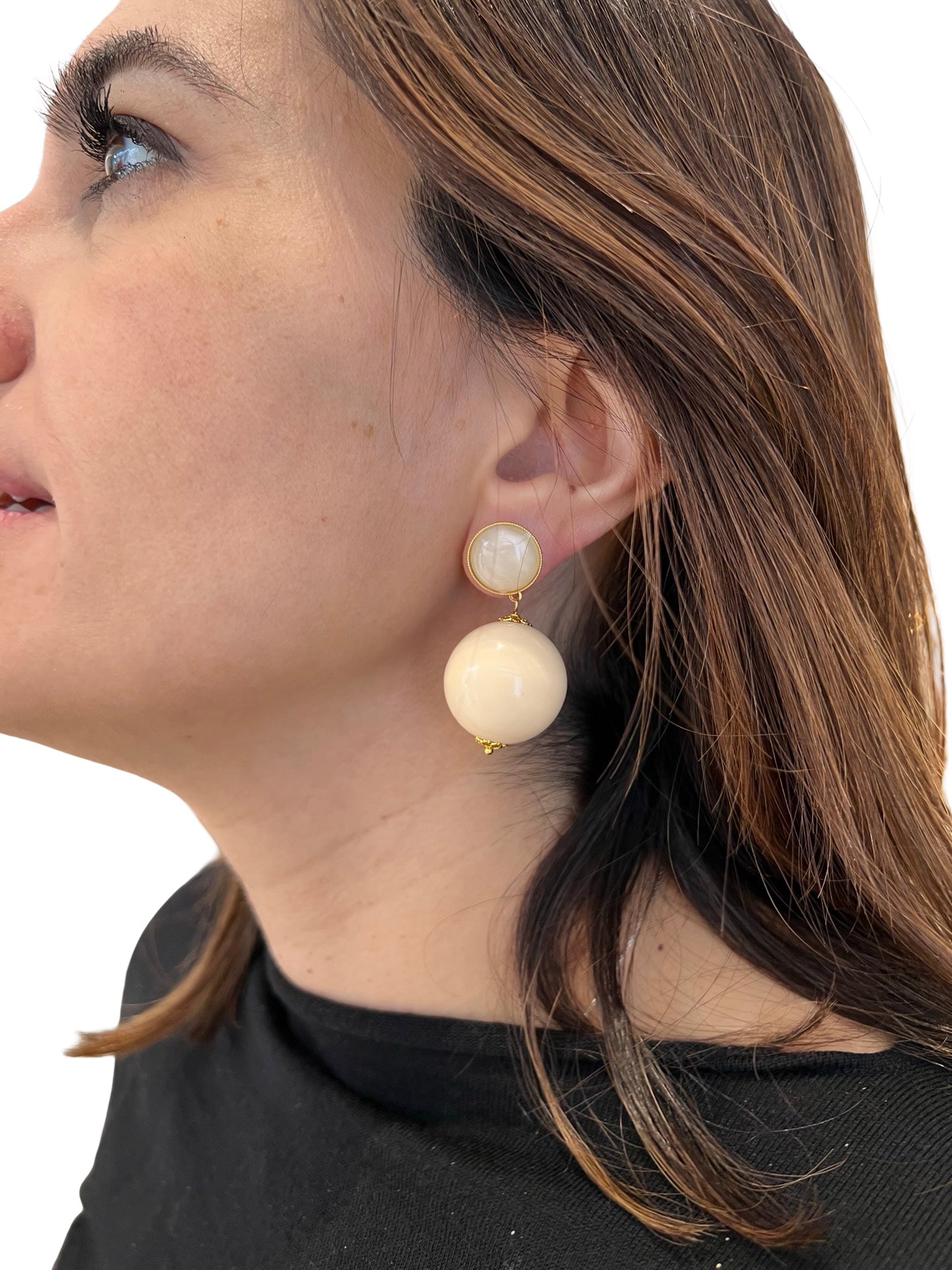 Pendientes Fabrizio Marcantelli Bola Crudo MP