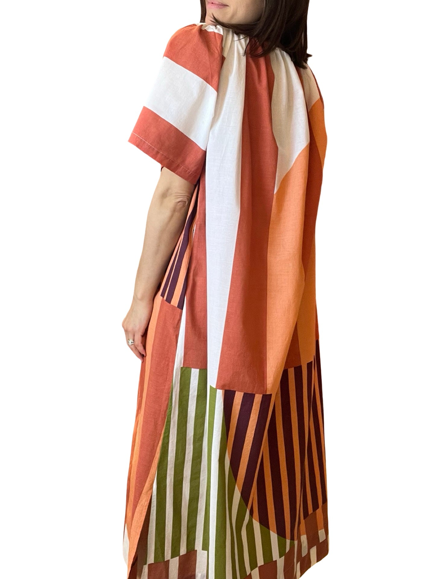 Vestido Mapoésie Rayas Cuello Barca