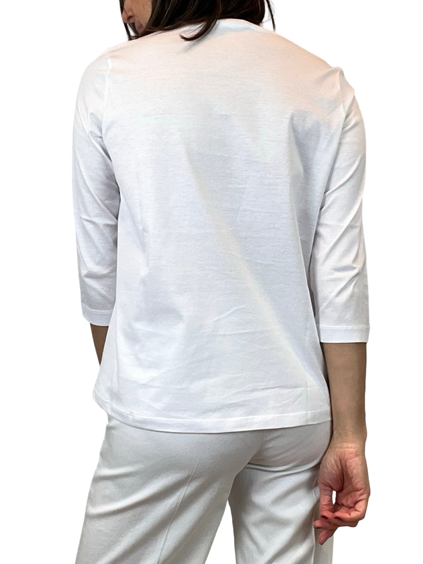 Whyci Milano - T-shirt brodé à rayures