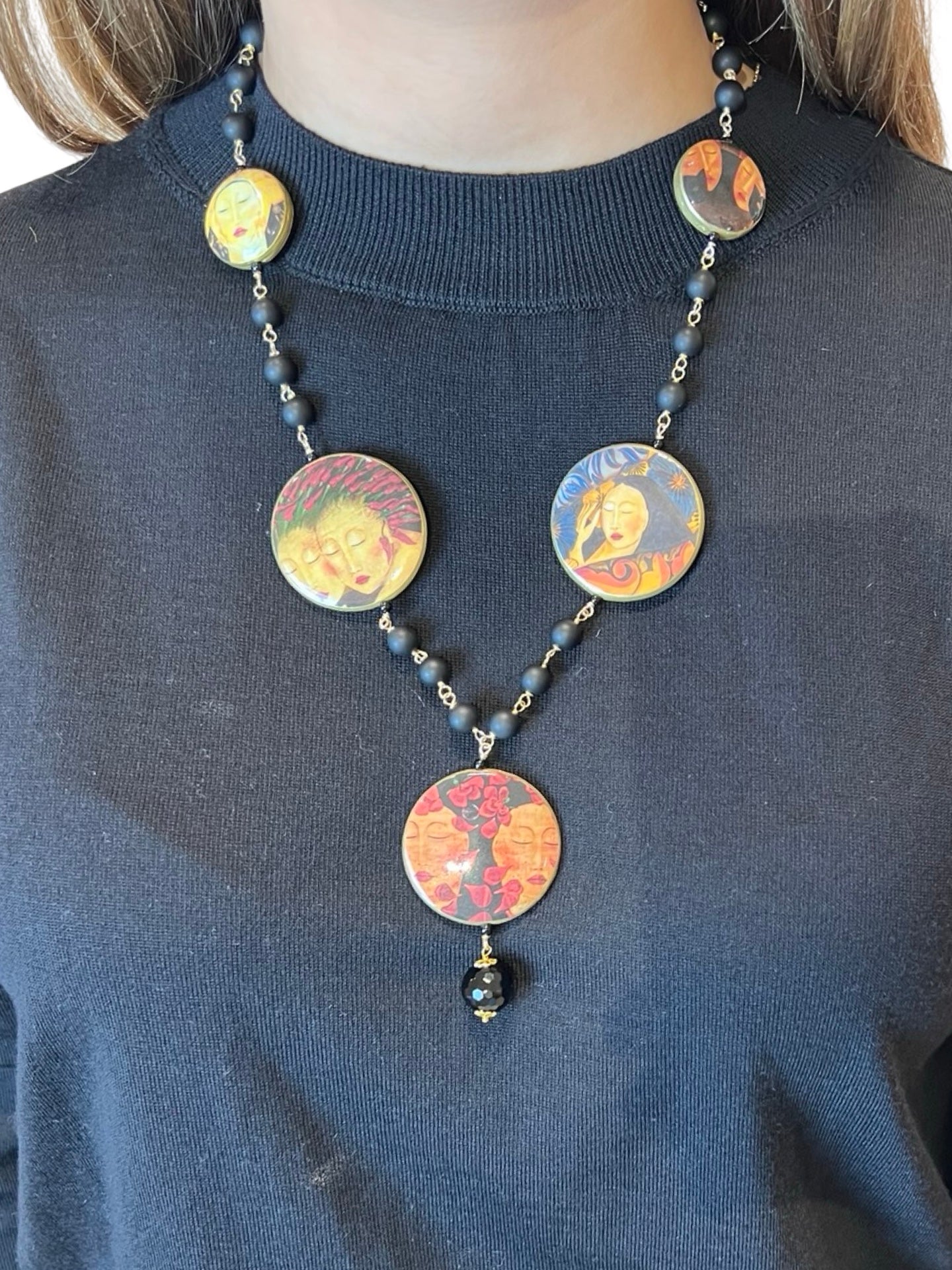 Collar Fabrizio Marcantelli Medallas Caras