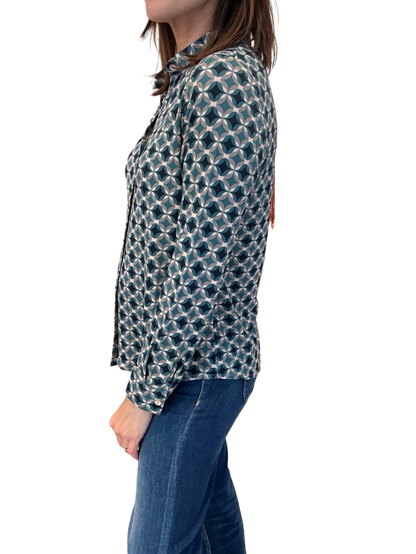 Camicia Monica Varga Petrol Diamond Point