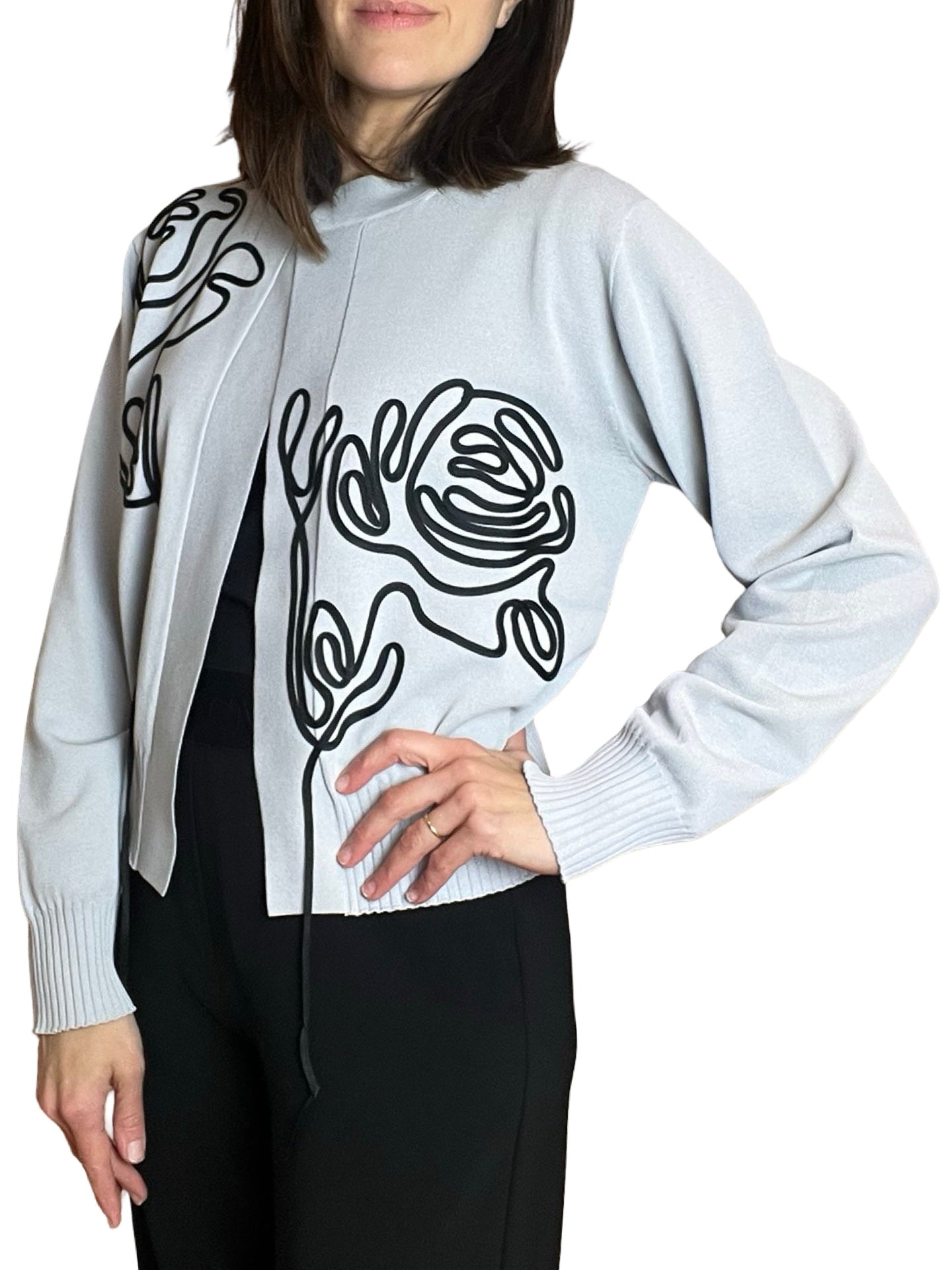 Conti Embroidered Lightweight Cardigan