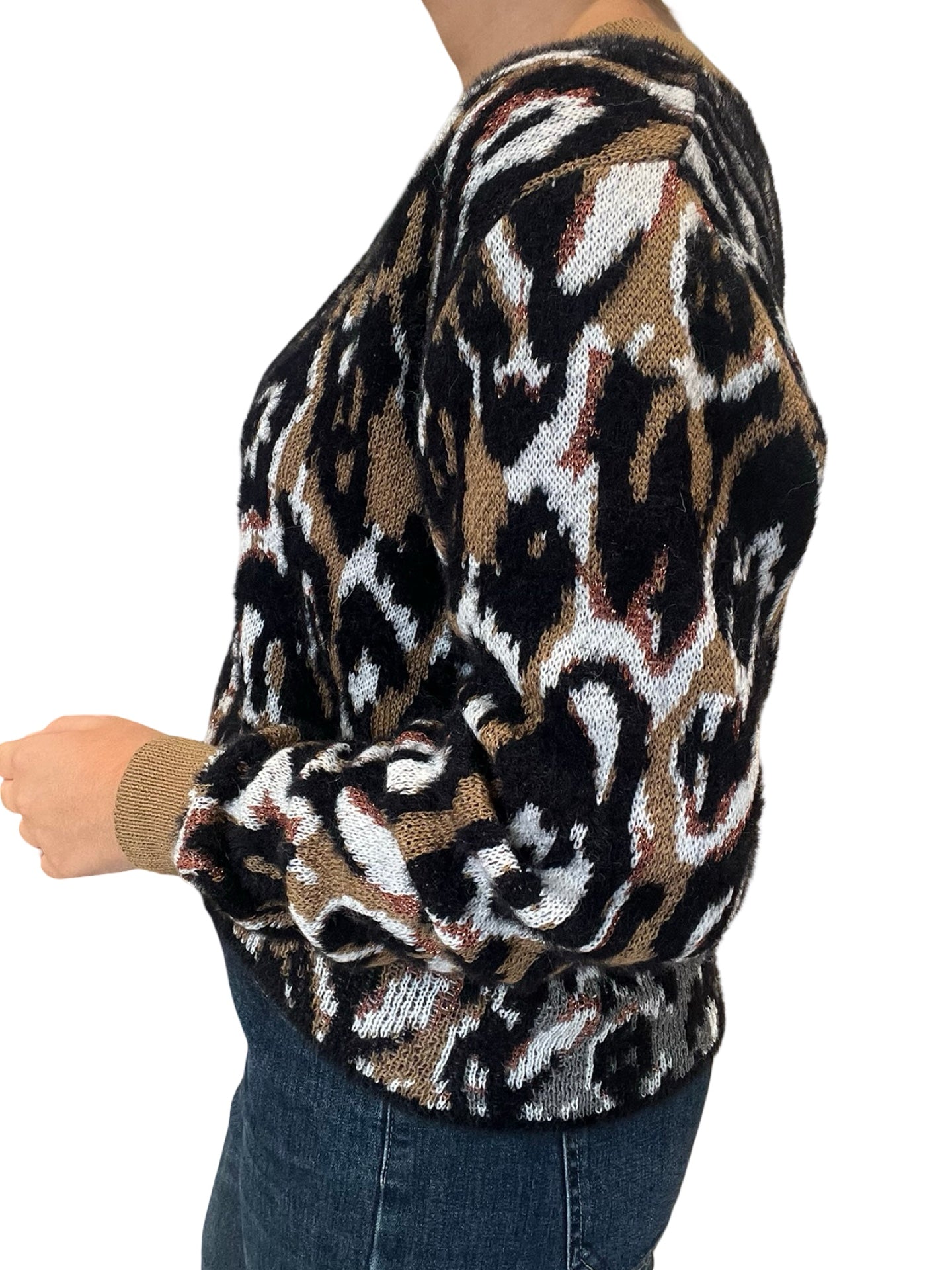 Jersey Akep Print Marron