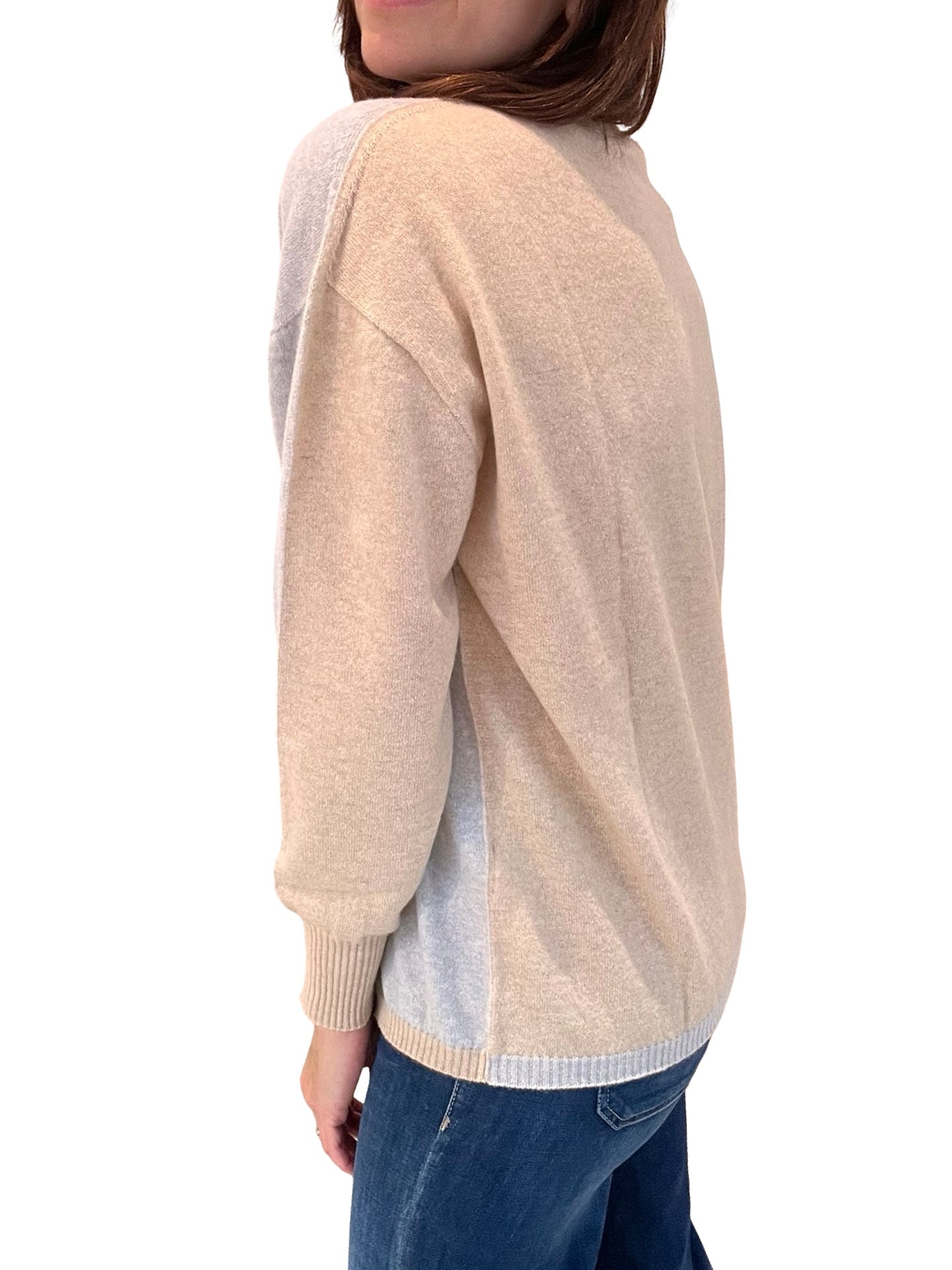 Maglia Bicolore Rosso35 Grigia e Beige