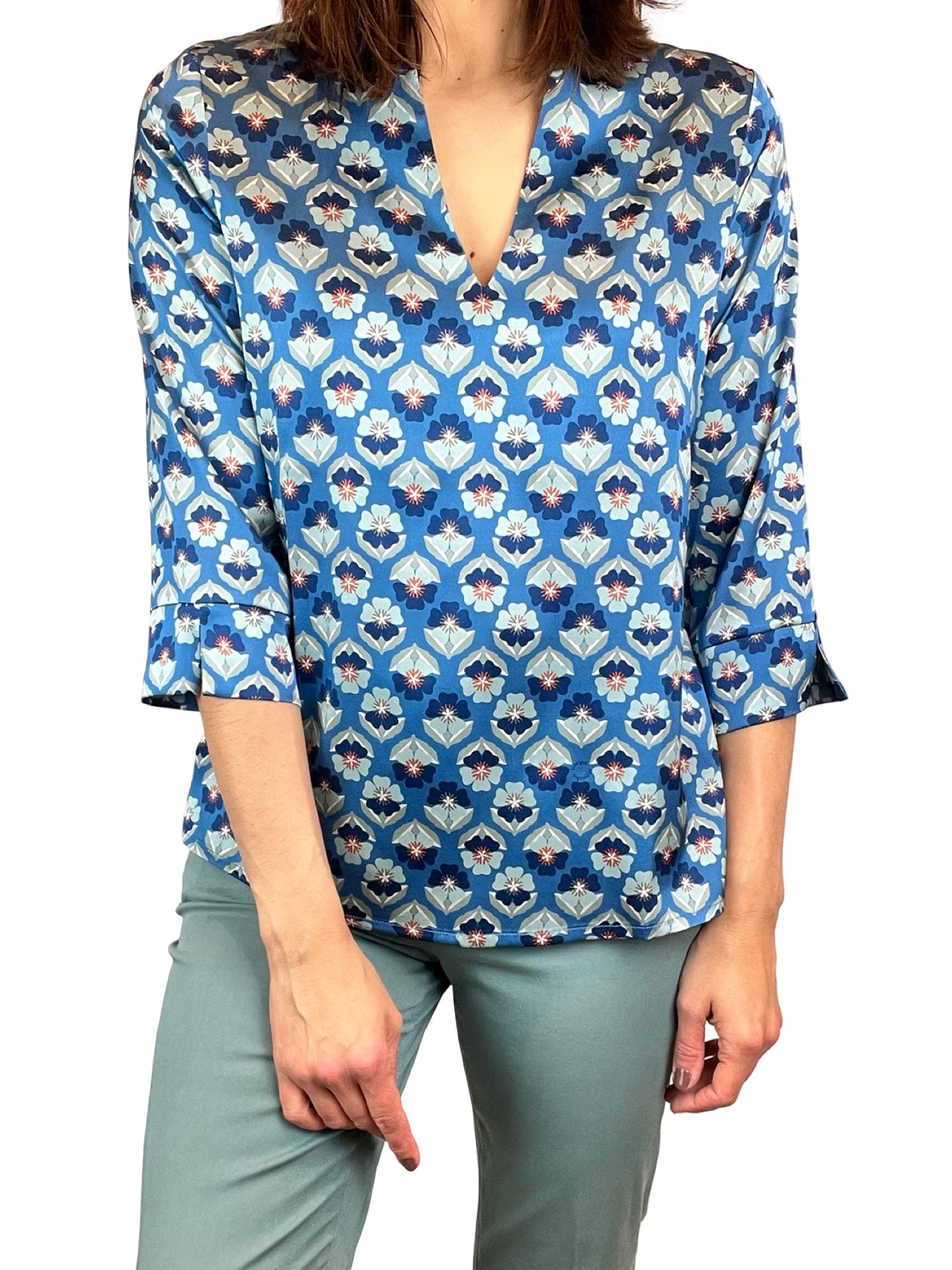 Blusa Monika Varga Margaritas Azul