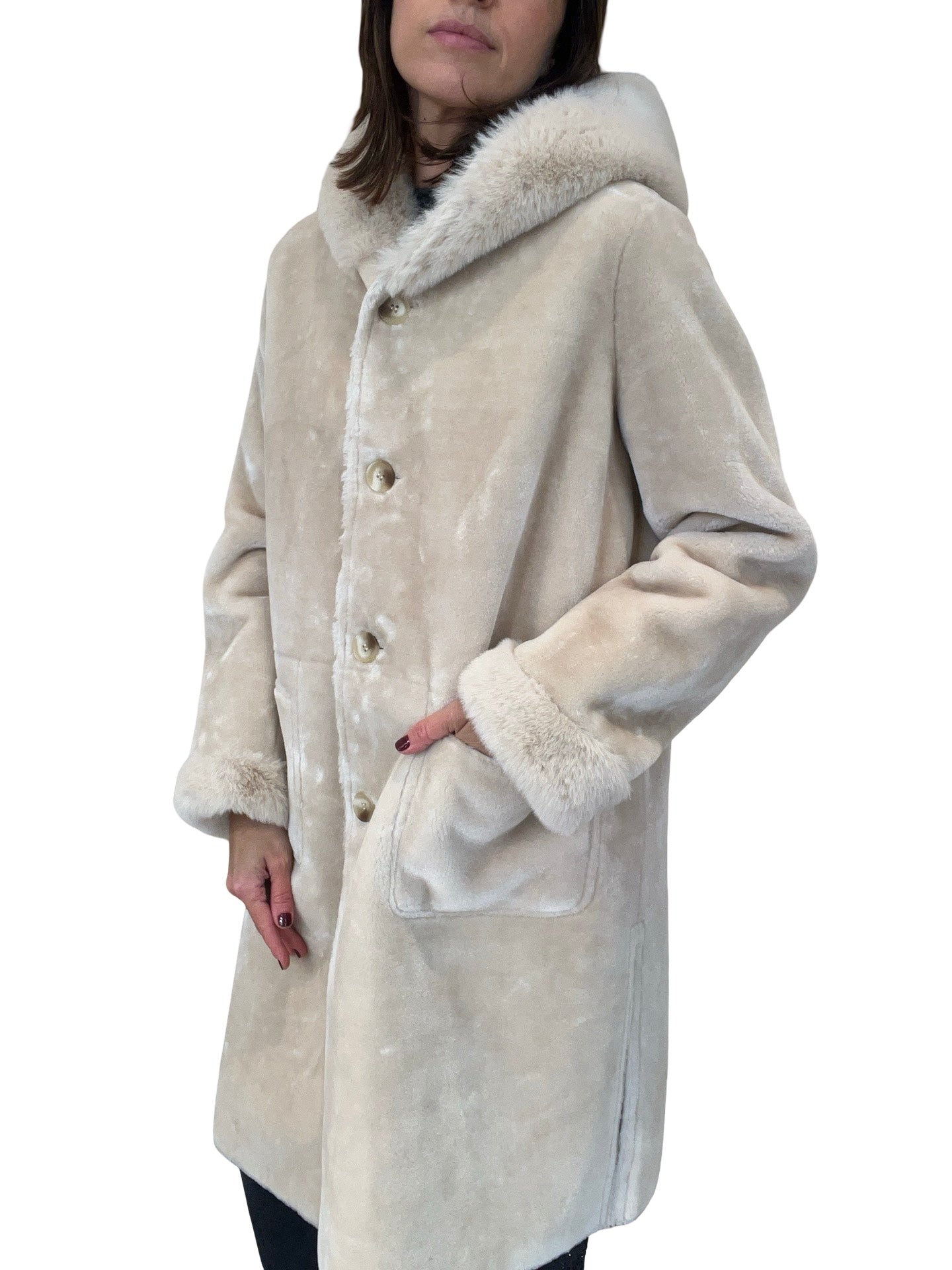 Abrigo VLab Stormy Capucha Blanco